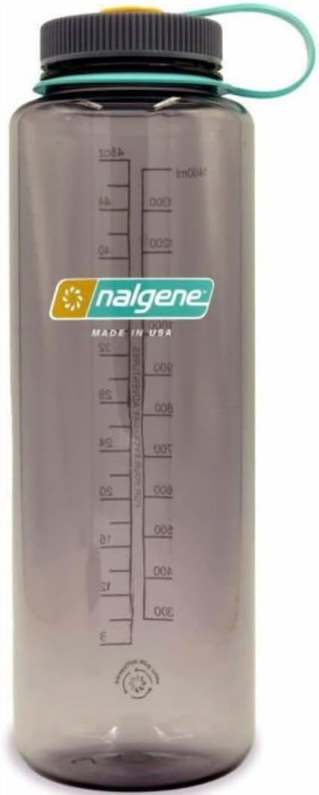 Nalgene Sustain Tritan BPA-Free Water  Made with Material Derived from 50% Plastic Waste (using ISCC certified mass balance), 48 OZ, Wide Mouth, Aubergine M148H