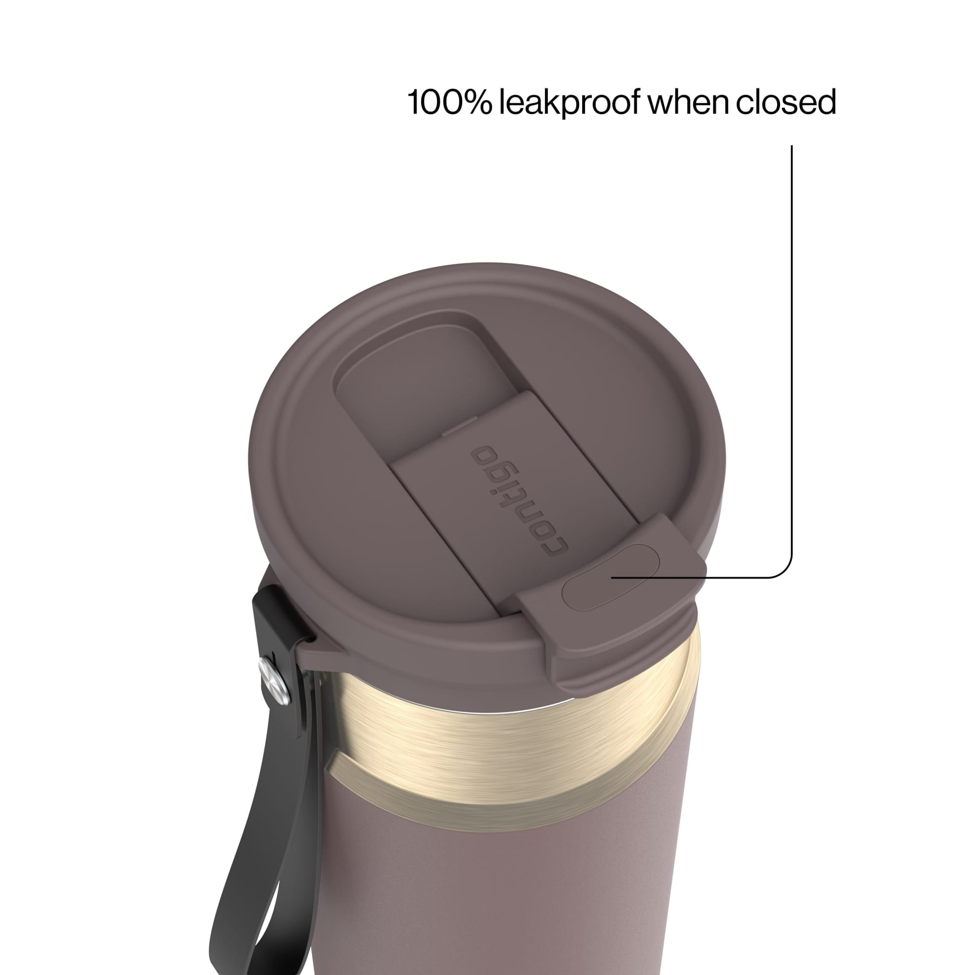 Contigo DualSip 24 oz Leakproof Insulated Water Bottle with Carrying Strap and 2-Way Lid M41G