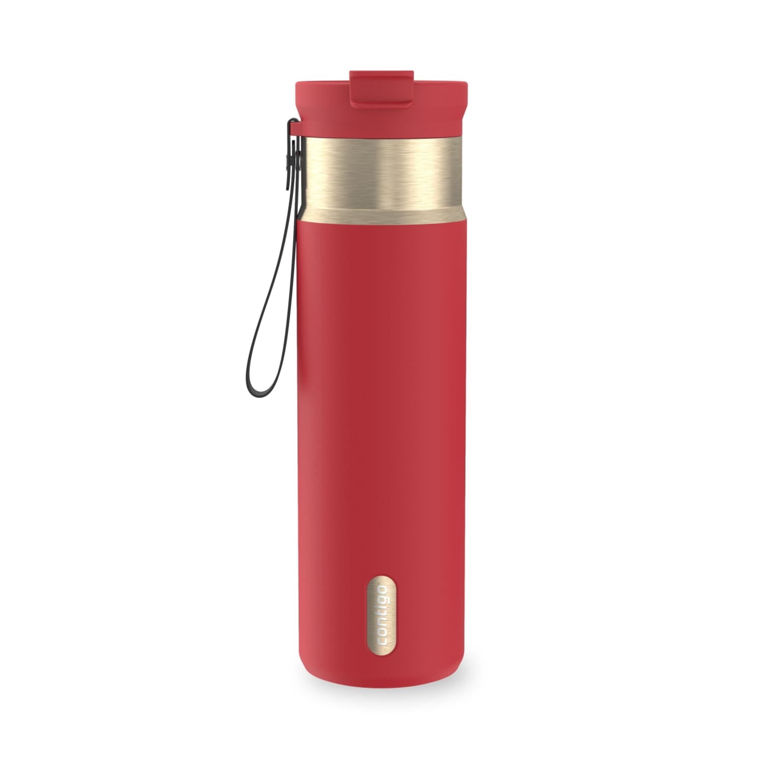 Contigo DualSip 24 oz Leakproof Insulated Water Bottle with Carrying Strap and 2-Way Lid M41G