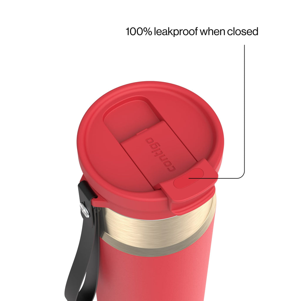 Contigo DualSip 24 oz Leakproof Insulated Water Bottle with Carrying Strap and 2-Way Lid M41G
