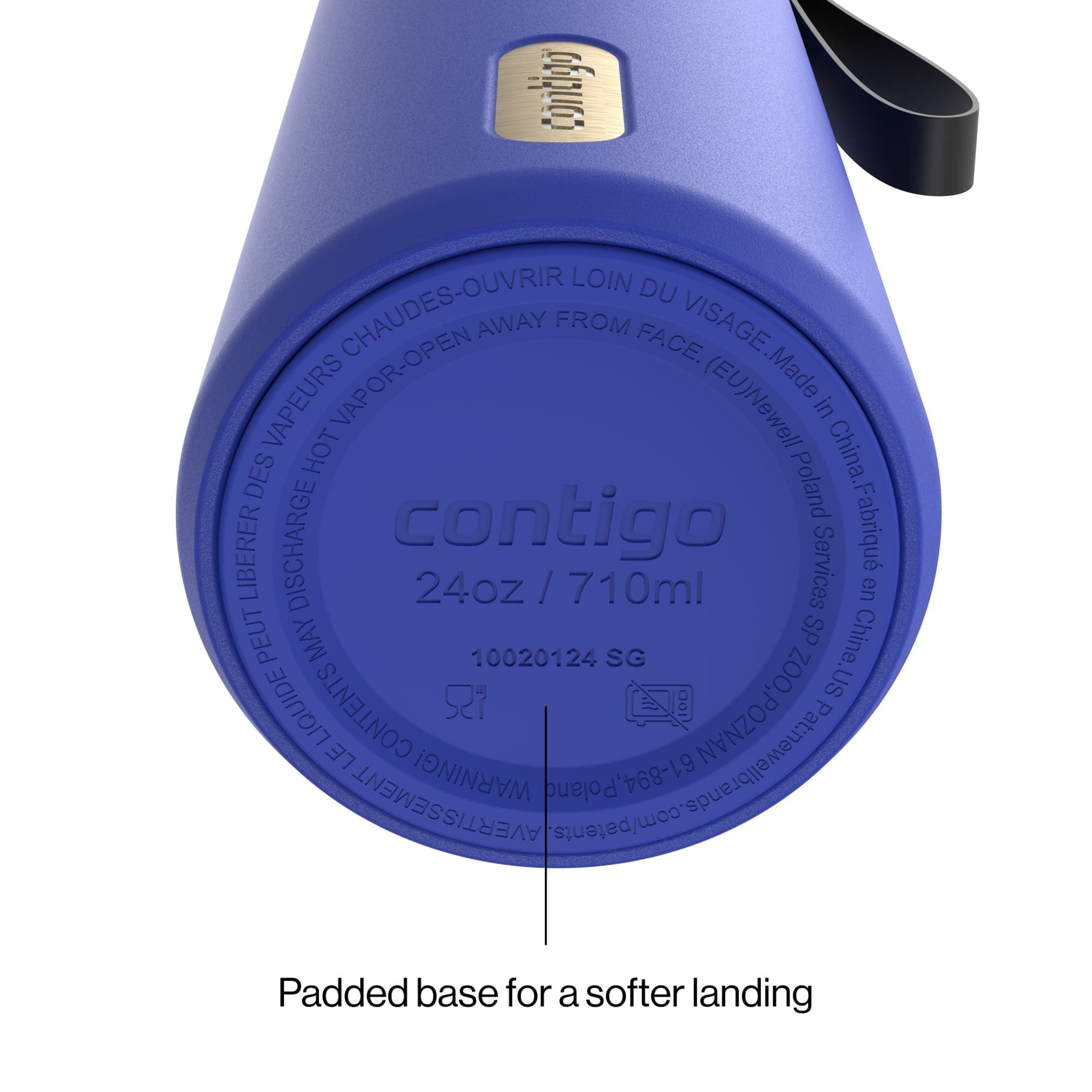 Contigo DualSip 24 oz Leakproof Insulated Water Bottle with Carrying Strap and 2-Way Lid M41G