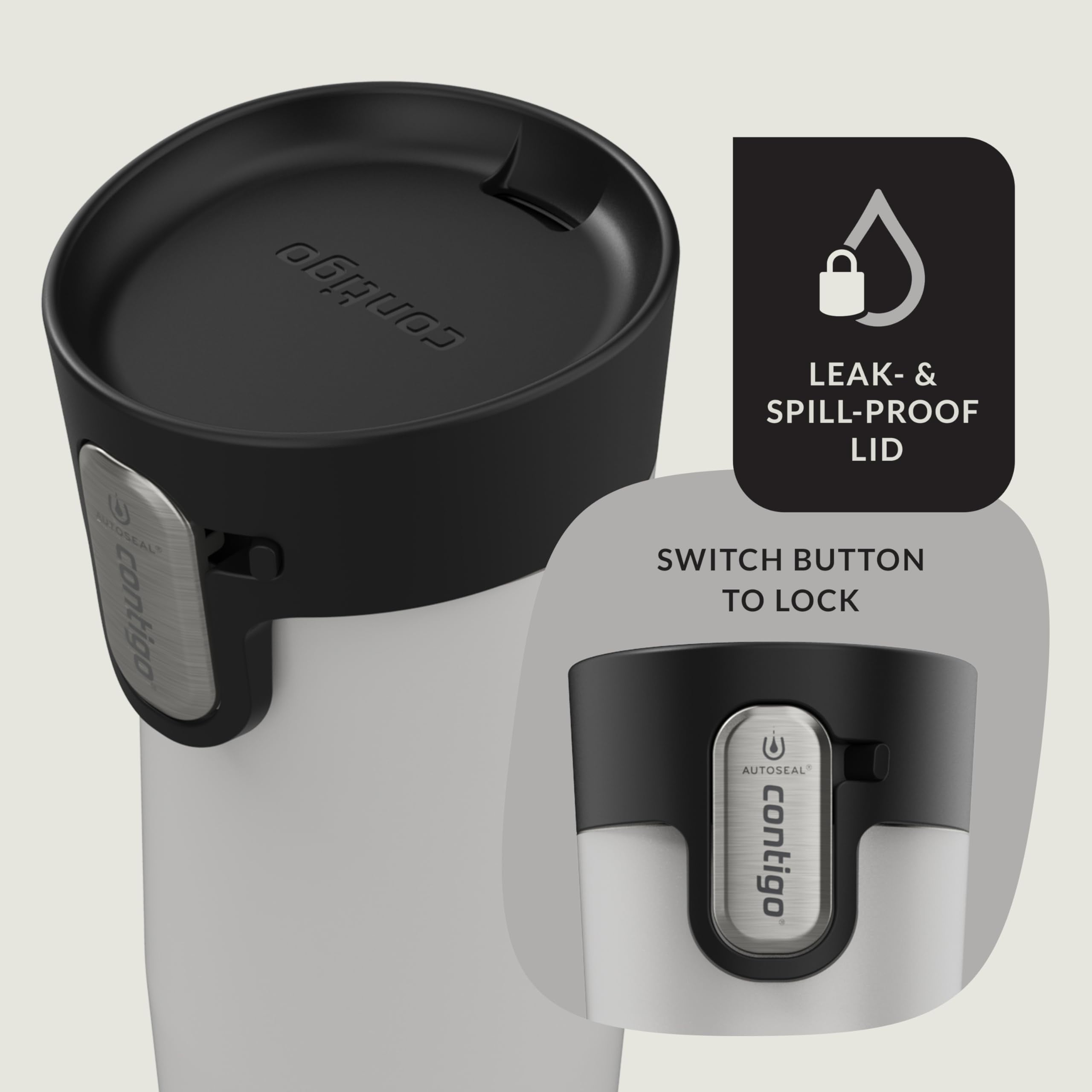 Contigo AUTOSEAL West Loop Vacuum-Insulated Stainless Steel Travel Mug with Easy-Clean Lid, 12oz M55K