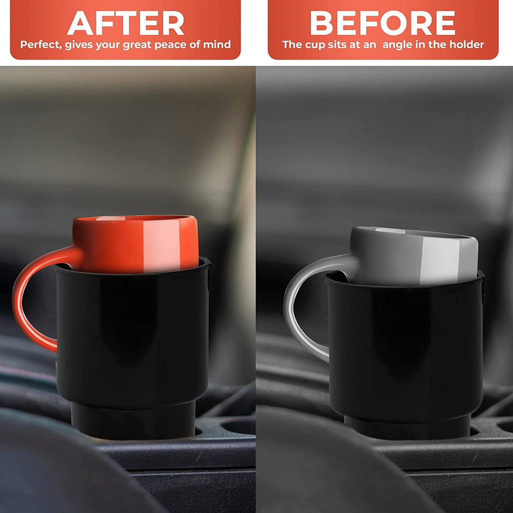 Cup Holder Expander - Fits Hydro Flasks 32/40 oz, Nalgene,  &amp; Large Bottles up to 3.8  Wide - for  up to 3.2  Wide - Black M226N