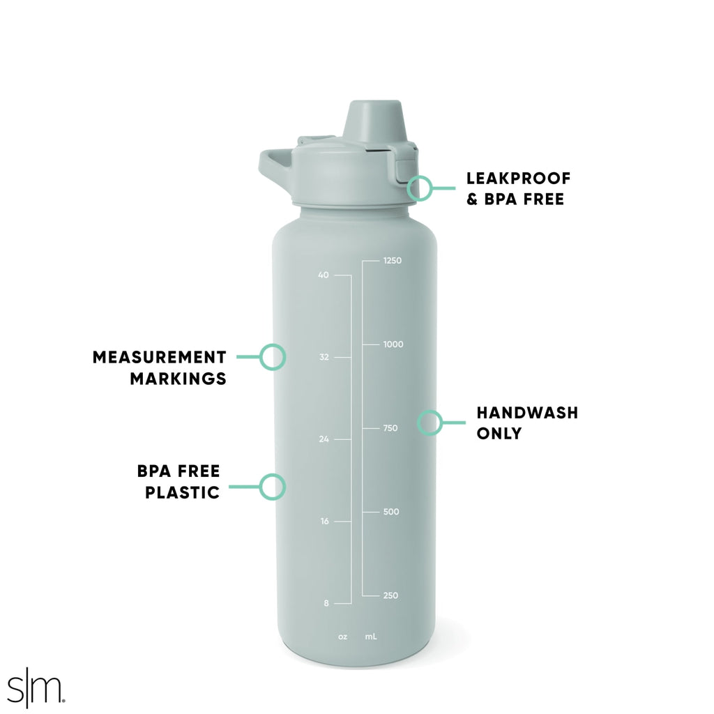 Simple Modern 48 fl oz Reusable Tritan Summit Water Bottle with Silicone Straw Lid|Seaglass Sage M402U