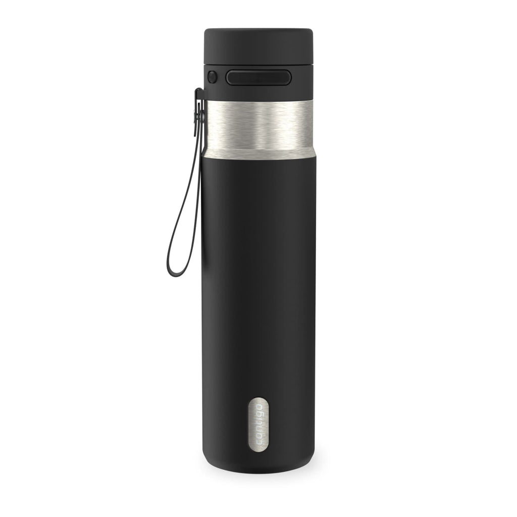 Contigo AutoPop 24 oz Leakproof Insulated Stainless Steel Water Bottle with Carry Strap and Shaker Ball M73H