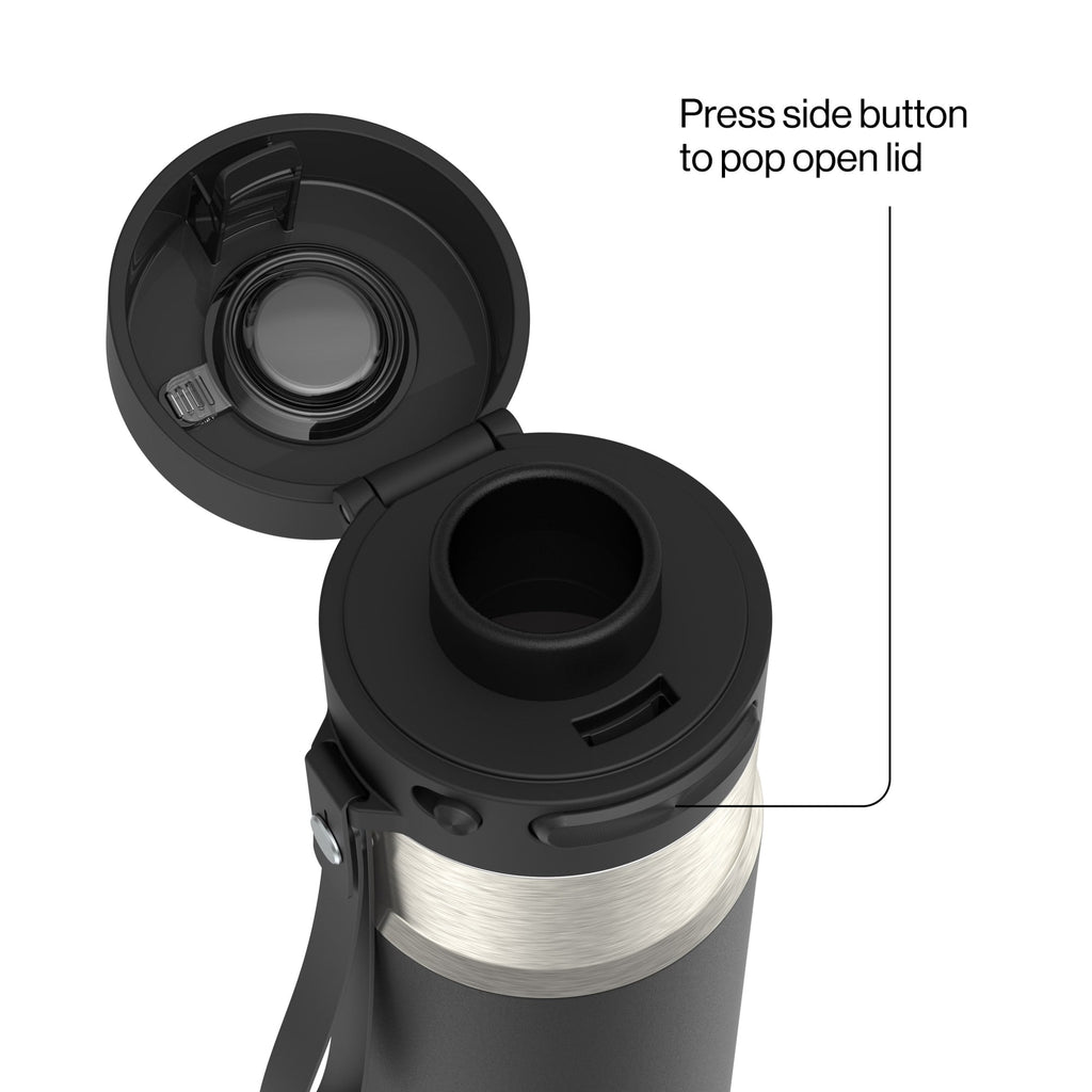 Contigo AutoPop 24 oz Leakproof Insulated Stainless Steel Water Bottle with Carry Strap and Shaker Ball M73H