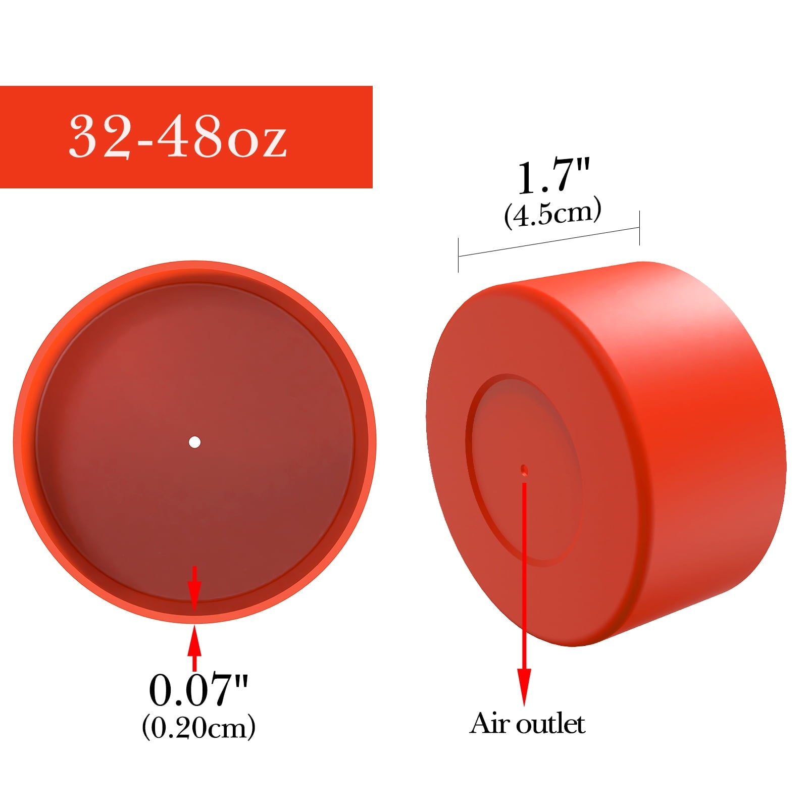 Linkidea 2 Pack Water Bottle Boot Compatible with Nalgene Sustain Wide Mouth 32oz/48oz, Narrow Mouth 32oz, Silicone Anti-Slip Bottle Bottom Bumper Protector (Red) M217P