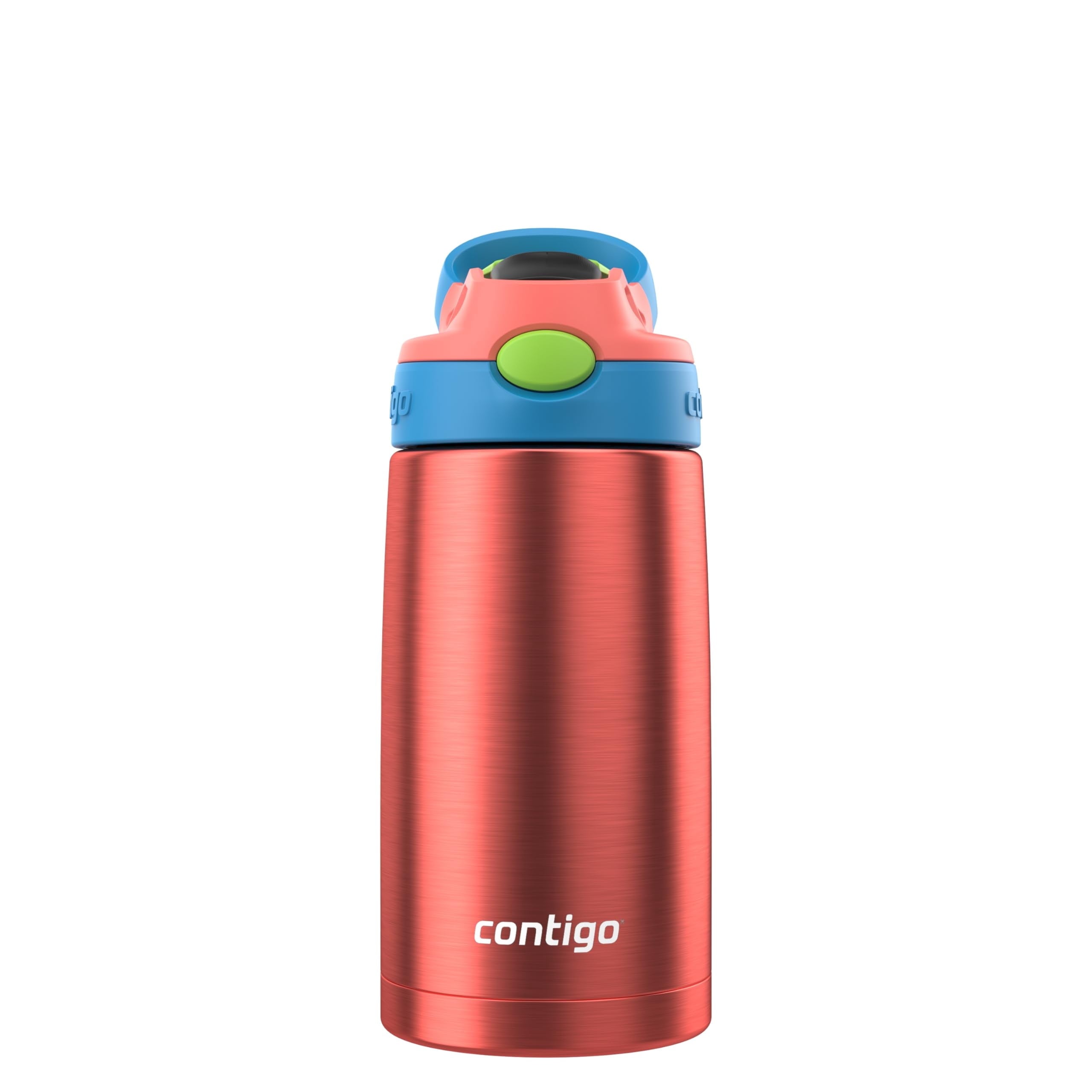 Contigo AUTOSPOUT Water Bottle, 13 oz, Coral Blue/Poppy M83P