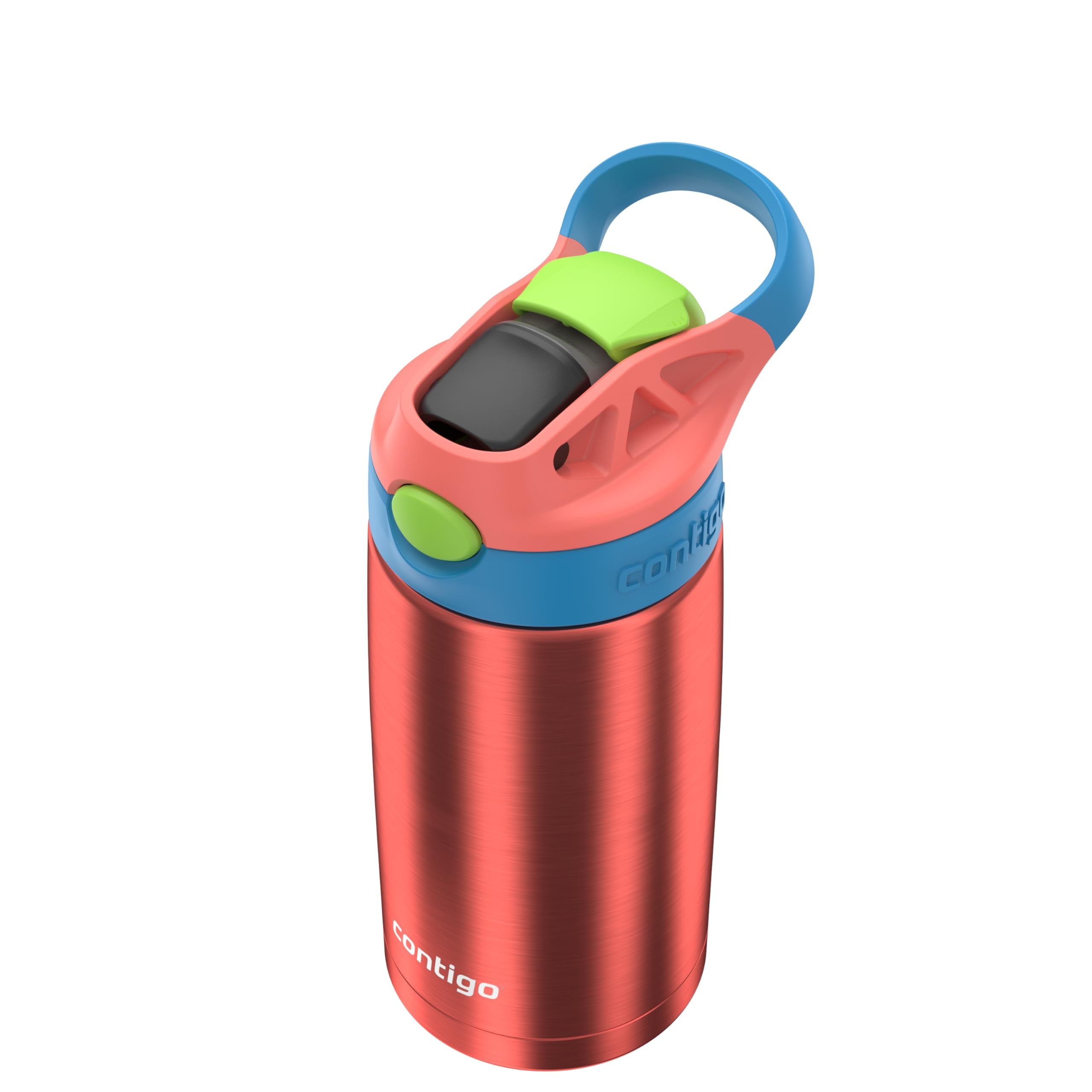 Contigo AUTOSPOUT Water Bottle, 13 oz, Coral Blue/Poppy M83P