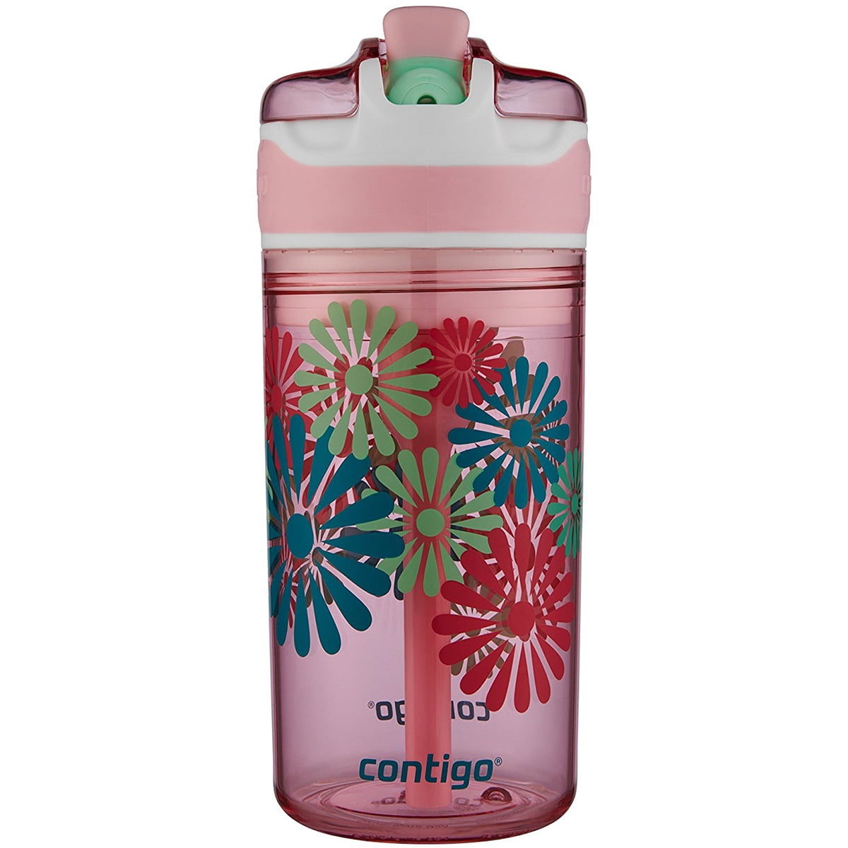 Contigo 13 oz. Kid's Snack Hero Drink Tumbler - Ballet Slipper Pink with Flowers M97D