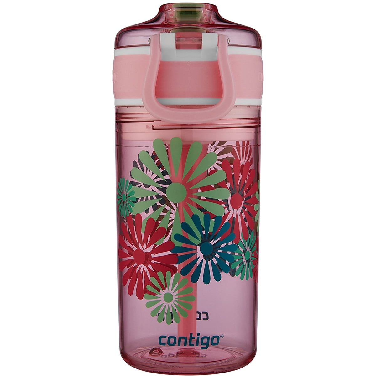 Contigo 13 oz. Kid's Snack Hero Drink Tumbler - Ballet Slipper Pink with Flowers M97D