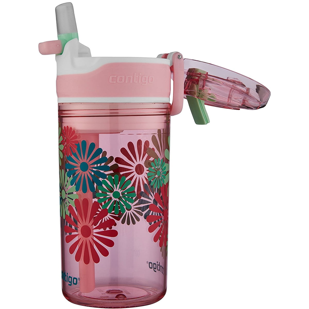 Contigo 13 oz. Kid's Snack Hero Drink Tumbler - Ballet Slipper Pink with Flowers M97D