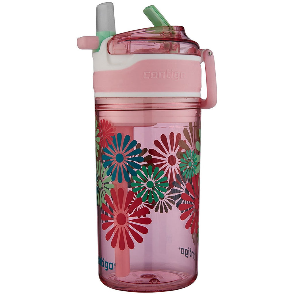 Contigo 13 oz. Kid's Snack Hero Drink Tumbler - Ballet Slipper Pink with Flowers M97D
