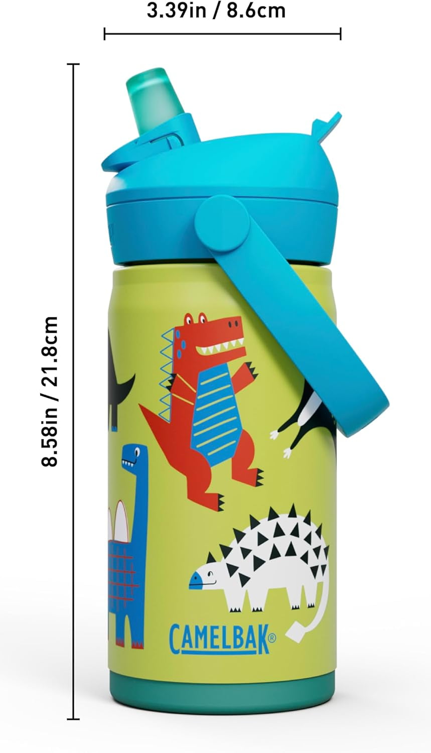 Camelbak Thrive™ Flip Straw Kids Stainless 12oz Water Bottle, Dino Jam M311U