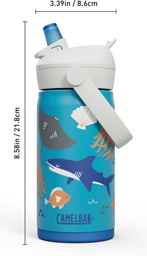 Camelbak Thrive™ Flip Straw Kids Stainless 12oz Water Bottle, Dino Jam M311U