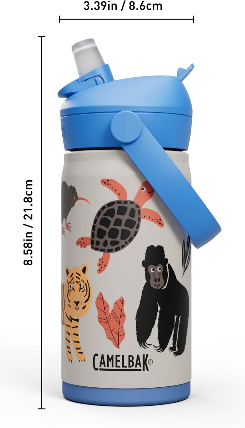 Camelbak Thrive™ Flip Straw Kids Stainless 12oz Water Bottle, Dino Jam M311U