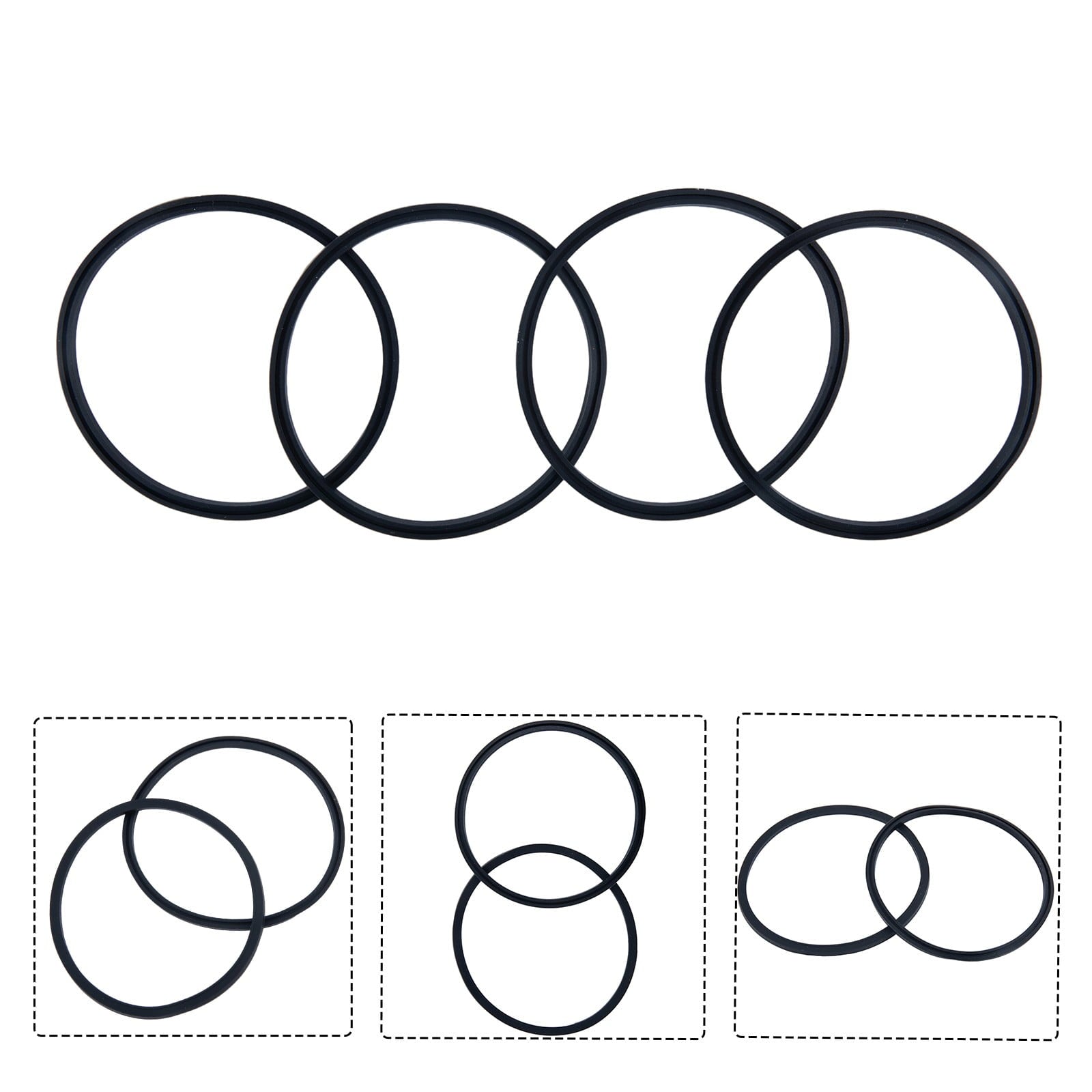 4 Pack Gaskets Compatible for Contigo Snapseal Byron Travel Mug 16oz &amp; 20oz, Replacement Rubber Seal for Contigo Snapseal Lid, Replacement Silicone Part for Contigo Coffee Travel Tumbler M130E