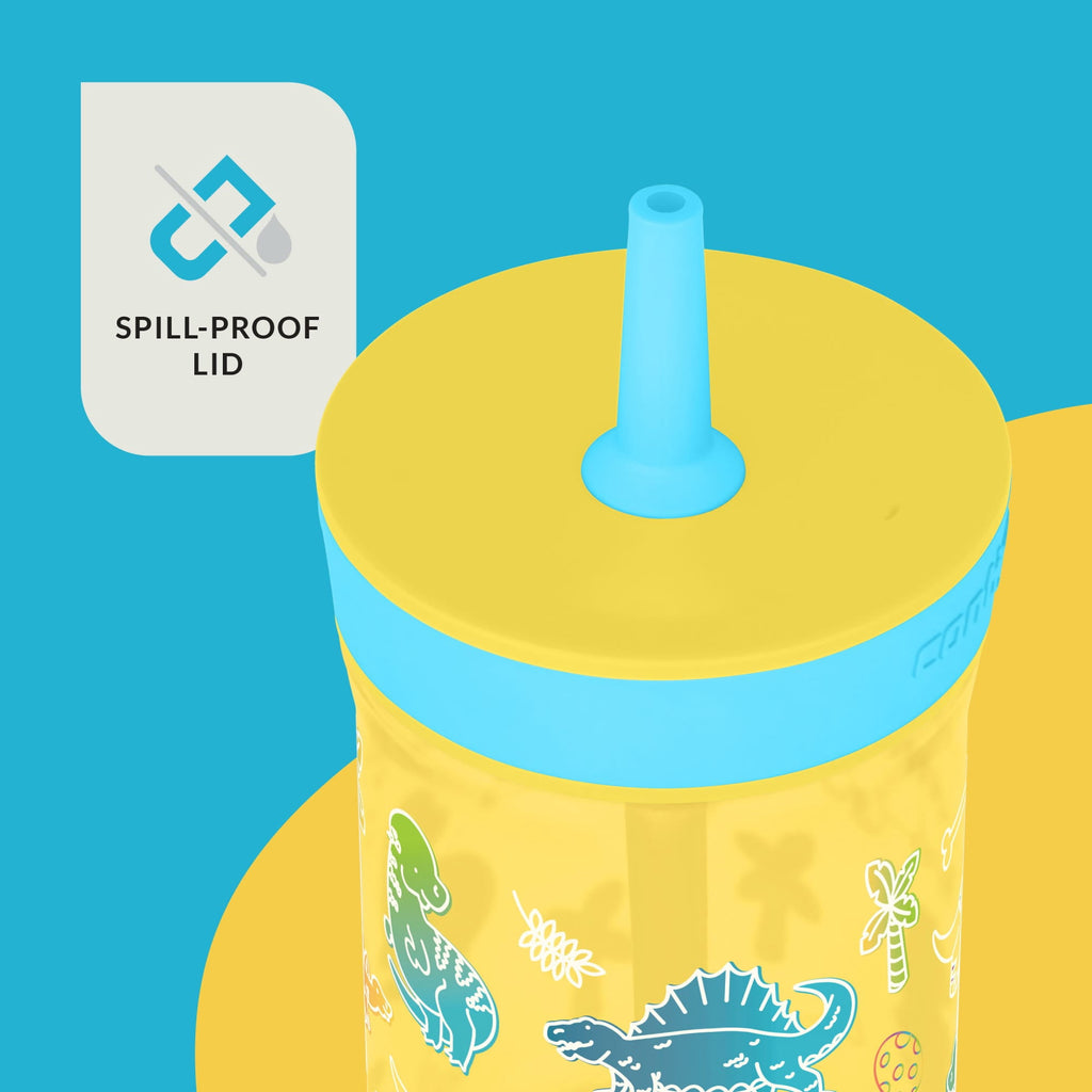 Contigo Kids Leighton Spill-Proof Tumbler with Straw, 14 oz, Yellow M80P