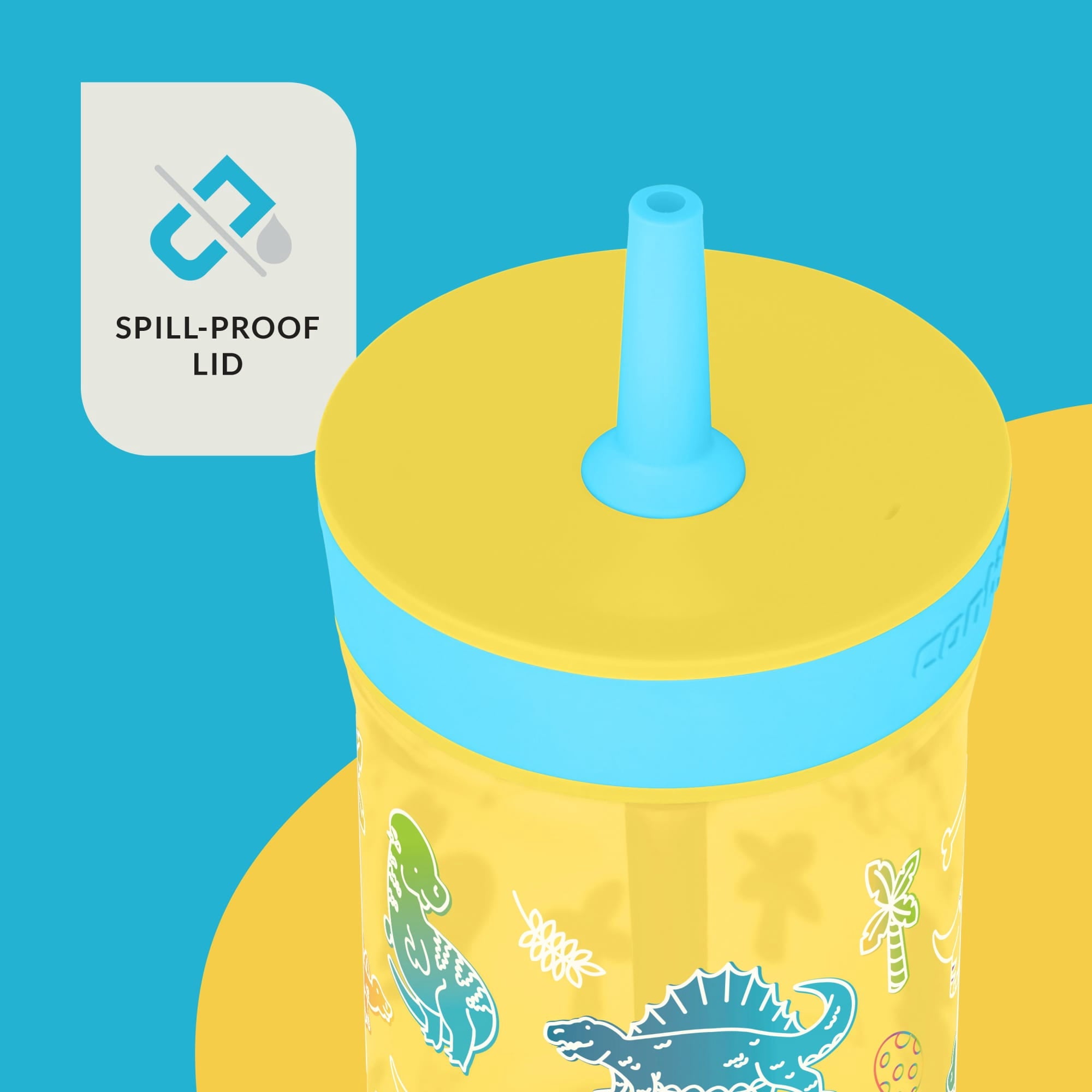 Contigo Kids Leighton Spill-Proof Tumbler with Straw, 14 oz, Yellow M80P
