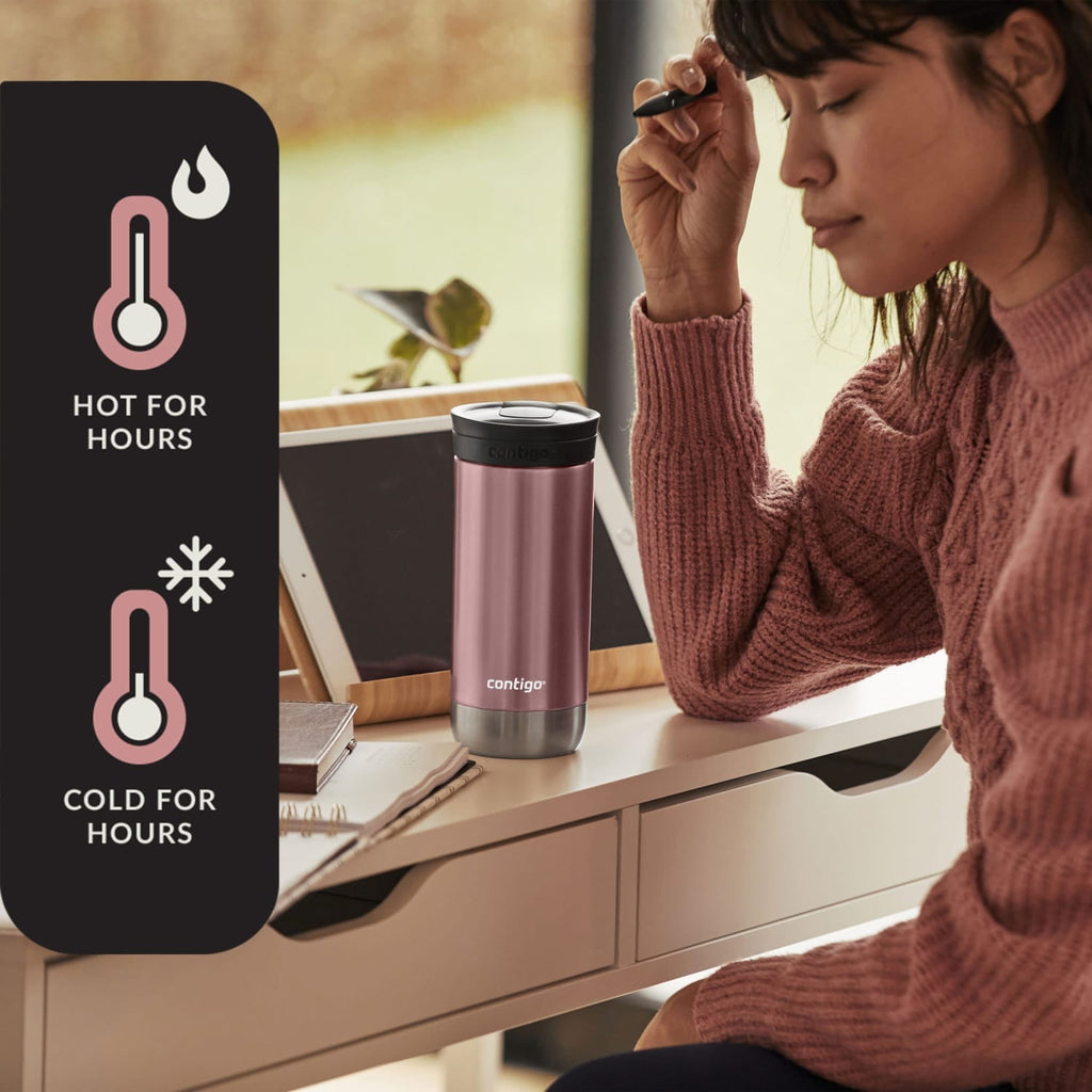 Contigo 16 oz. Huron 2.0 SnapSeal Stainless Steel Travel Mug - Licorice M01F