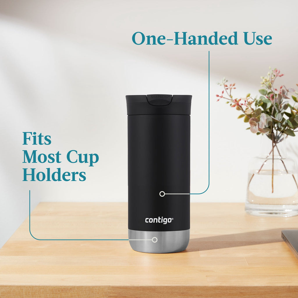 Contigo 16 oz. Huron 2.0 SnapSeal Stainless Steel Travel Mug - Licorice M01F