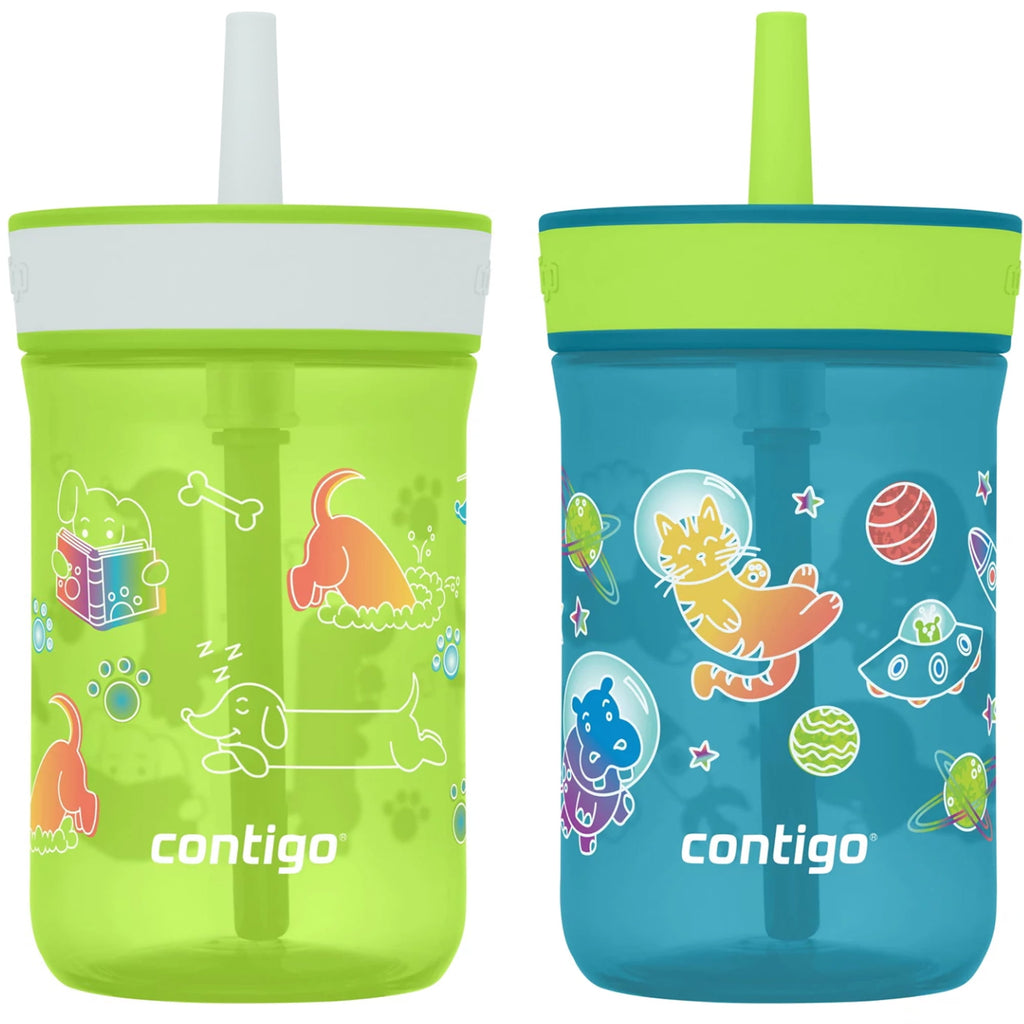 Contigo Kid's 14 oz. Leighton Tumbler 2-Pack - Dogs Doing Things/Spacecraft M110T