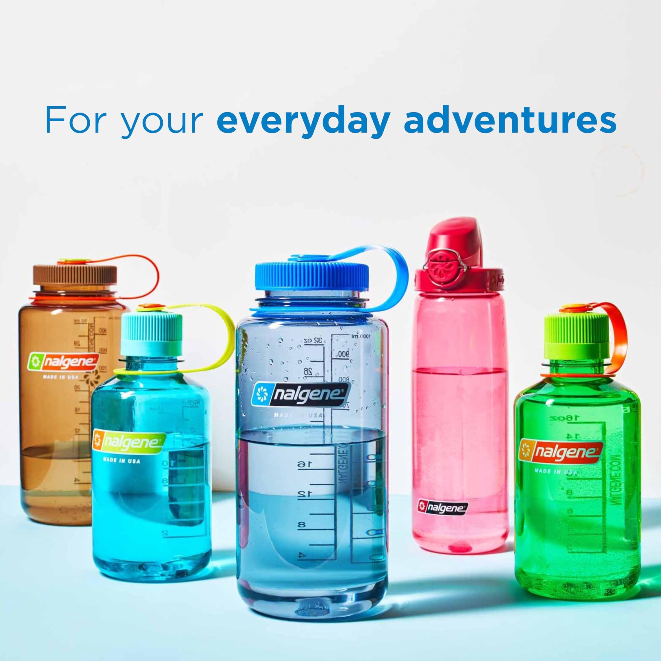 Nalgene Sustain Tritan BPA-Free Water Bottle Made with Material Derived from 50% Plastic Waste (using ISCC certified mass balance), 32 OZ, Narrow Mouth, Cotton M157G