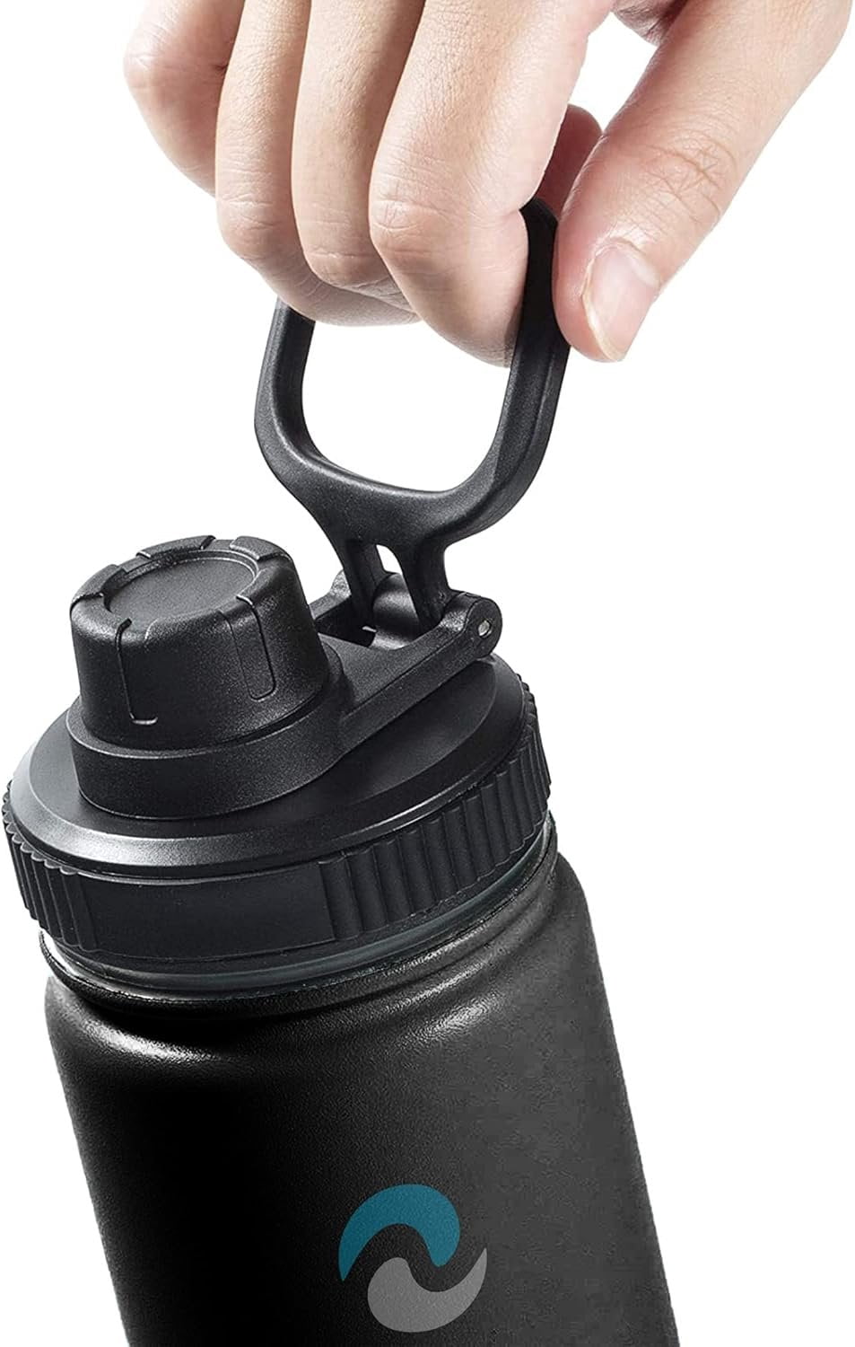 Hydraflow Wide Mouth Spout Twist Chug Nalgene Replacement Lid | Compatible with Nalgene 32 oz Wide Mouth Lid, Hydroflask &amp; Many  Top Water Bottle Brands Sizes 12 16 18 20 32 40 64 Oz M207J