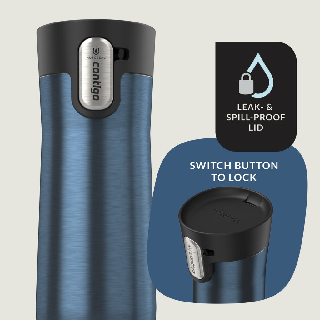 Contigo AUTOSEAL West Loop Vacuum-Insulated Stainless Steel Travel Mug with Easy-Clean Lid, 20 oz M06Y