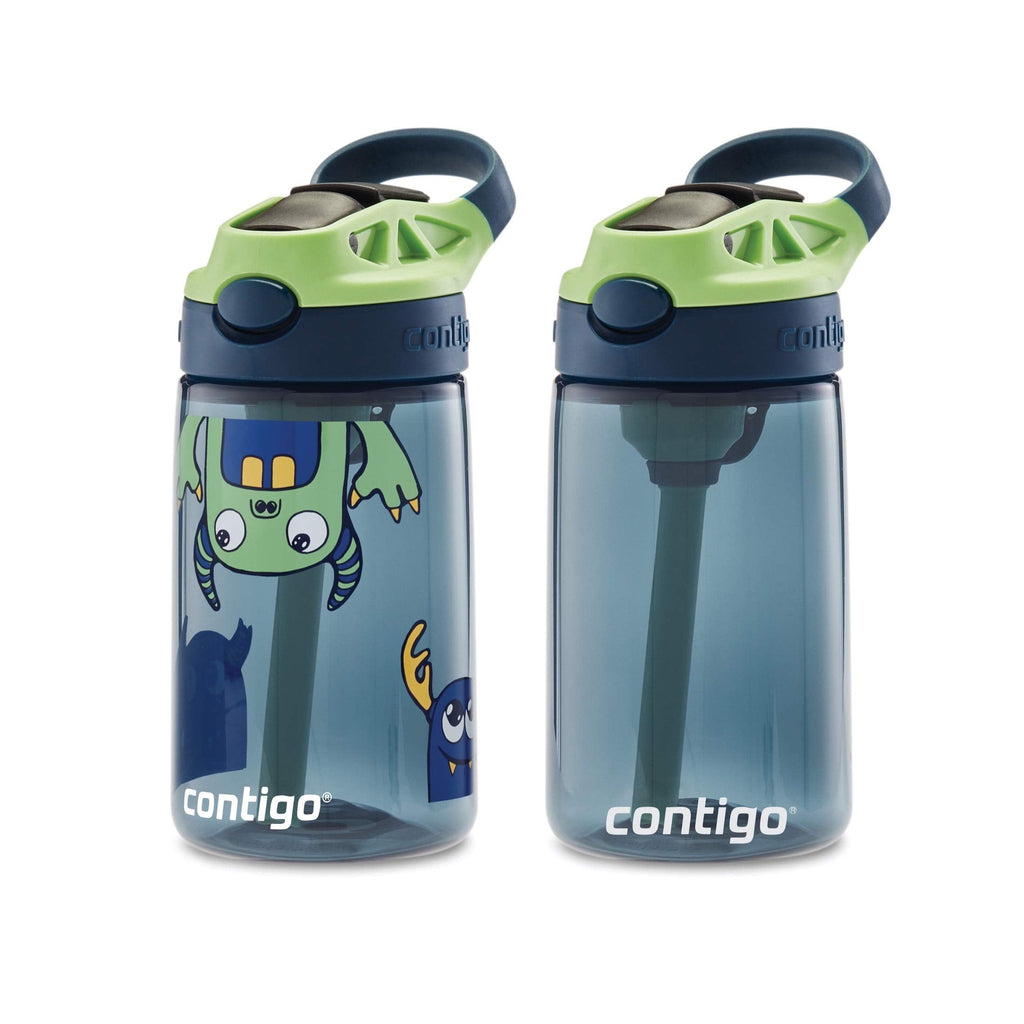 Contigo Kids 2-Pack Straw Water Bottle, 14 oz - Dinos/Sharks M57X