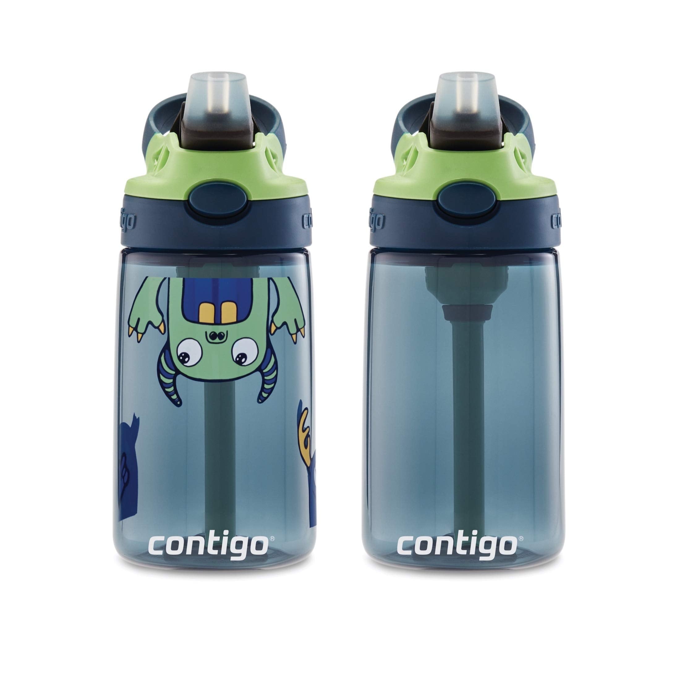 Contigo Kids 2-Pack Straw Water Bottle, 14 oz - Dinos/Sharks M57X