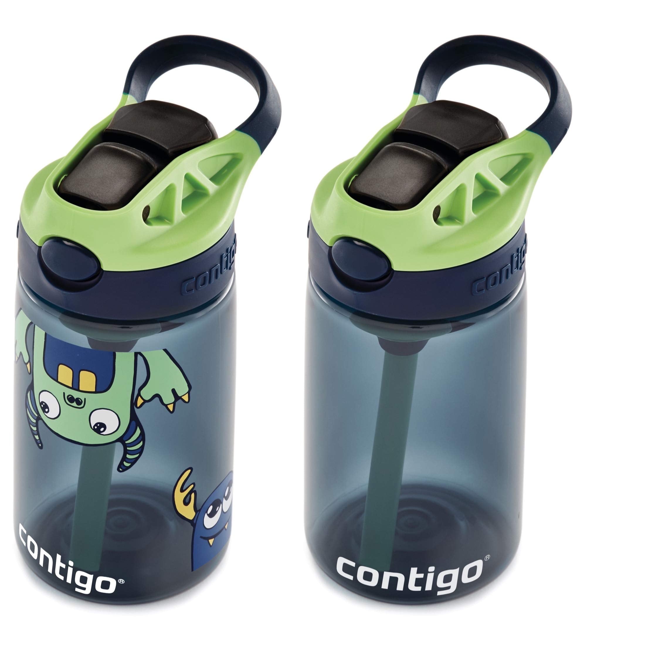 Contigo Kids 2-Pack Straw Water Bottle, 14 oz - Dinos/Sharks M57X