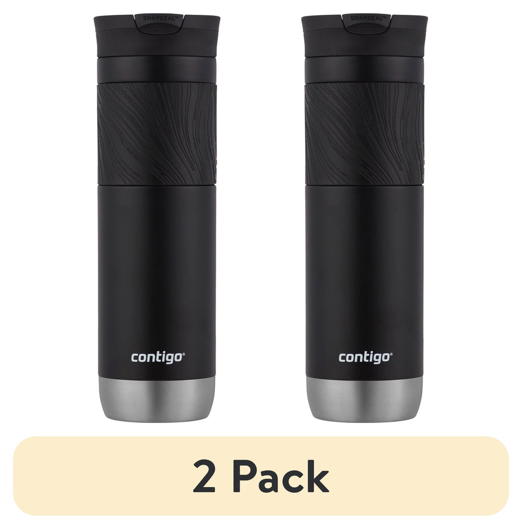 Contigo Byron 2.0 Stainless Steel Travel Mug with SNAPSEAL Lid and Grip in Black, 24 fl oz. M02M