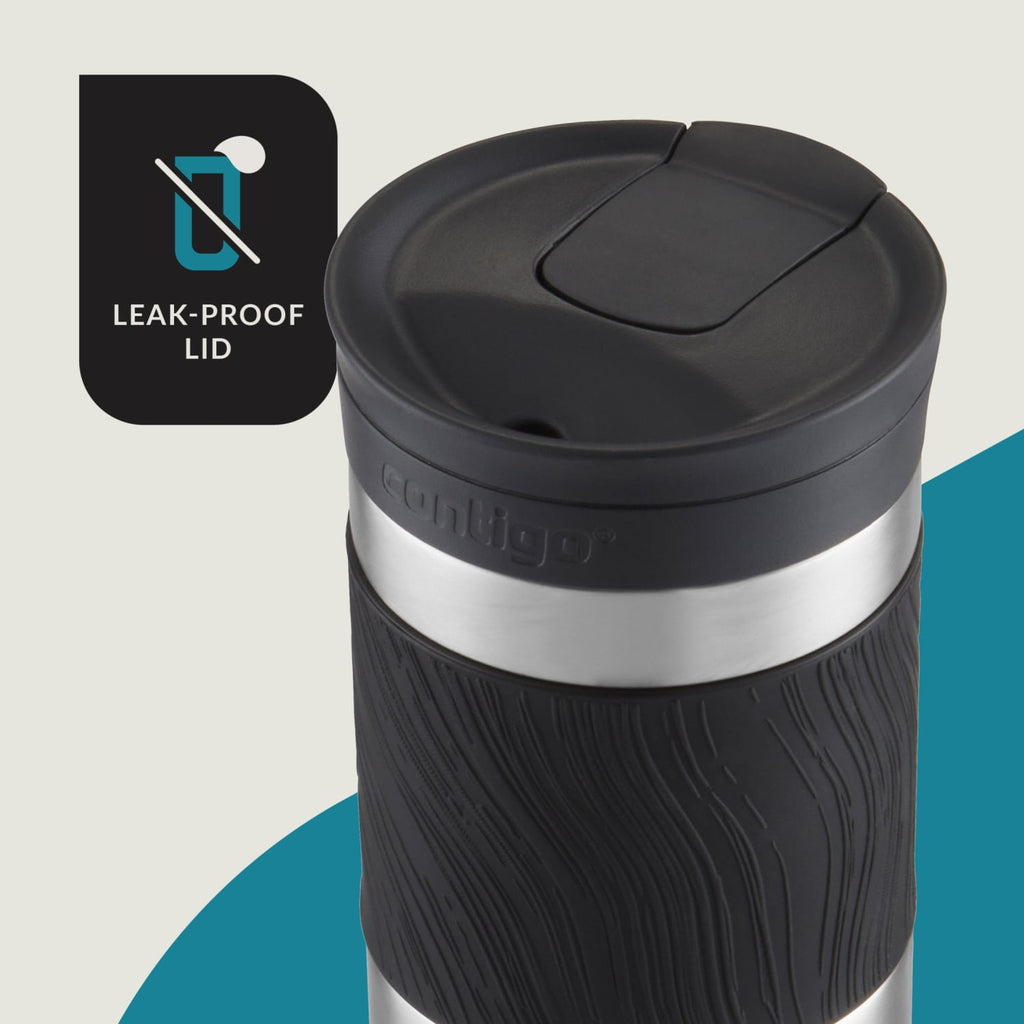 Contigo Byron 2.0 Stainless Steel Travel Mug with SNAPSEAL Lid and Grip in Black, 24 fl oz. M02M