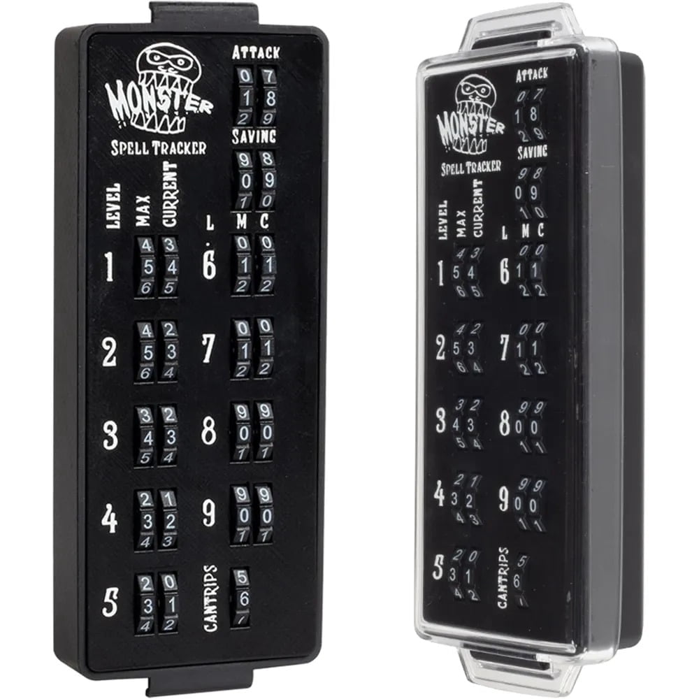 Ultimate RPG Spell Tracker for DND- Easily Keep Track of All Magic Stats, Levels, Modifiers Easily w Adjustable Place-Locking Dials &amp; Protective Cover- Compatible w Dungeons Dragons 5e Tabletop Games M215E