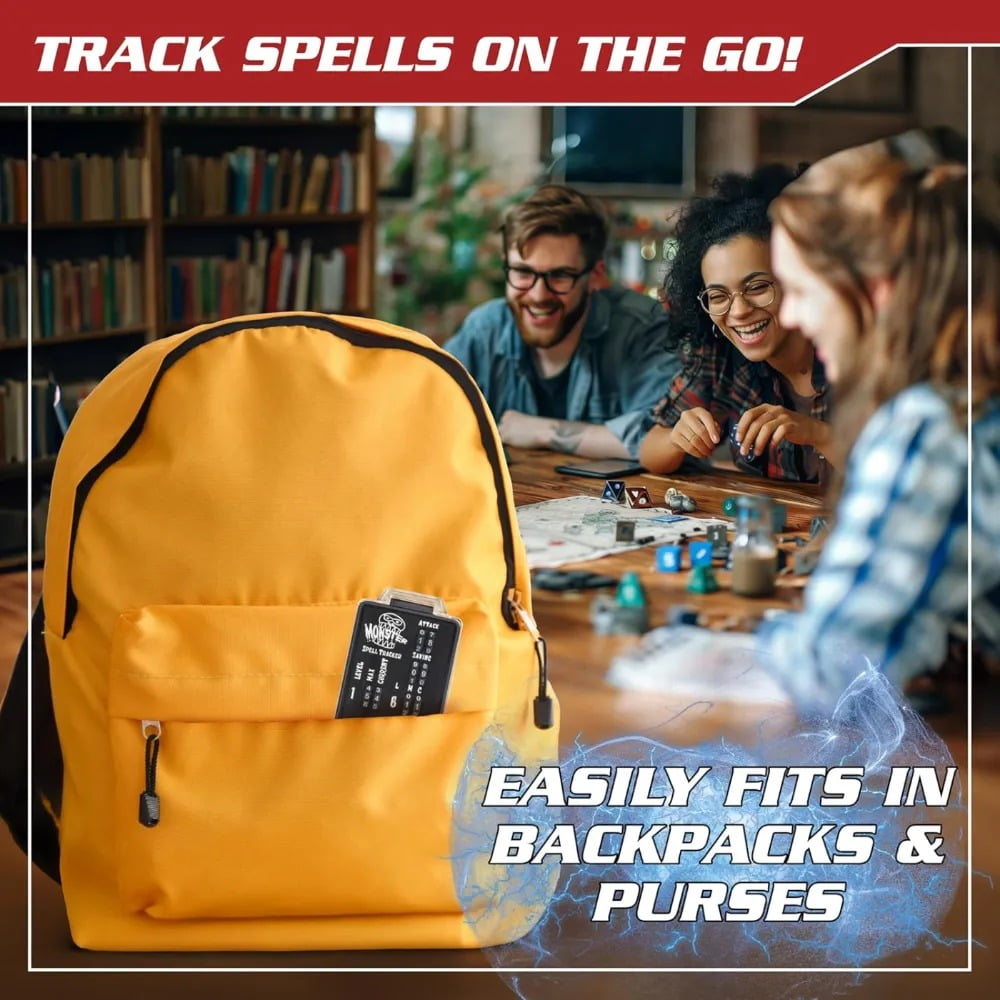 Ultimate RPG Spell Tracker for DND- Easily Keep Track of All Magic Stats, Levels, Modifiers Easily w Adjustable Place-Locking Dials &amp; Protective Cover- Compatible w Dungeons Dragons 5e Tabletop Games M215E