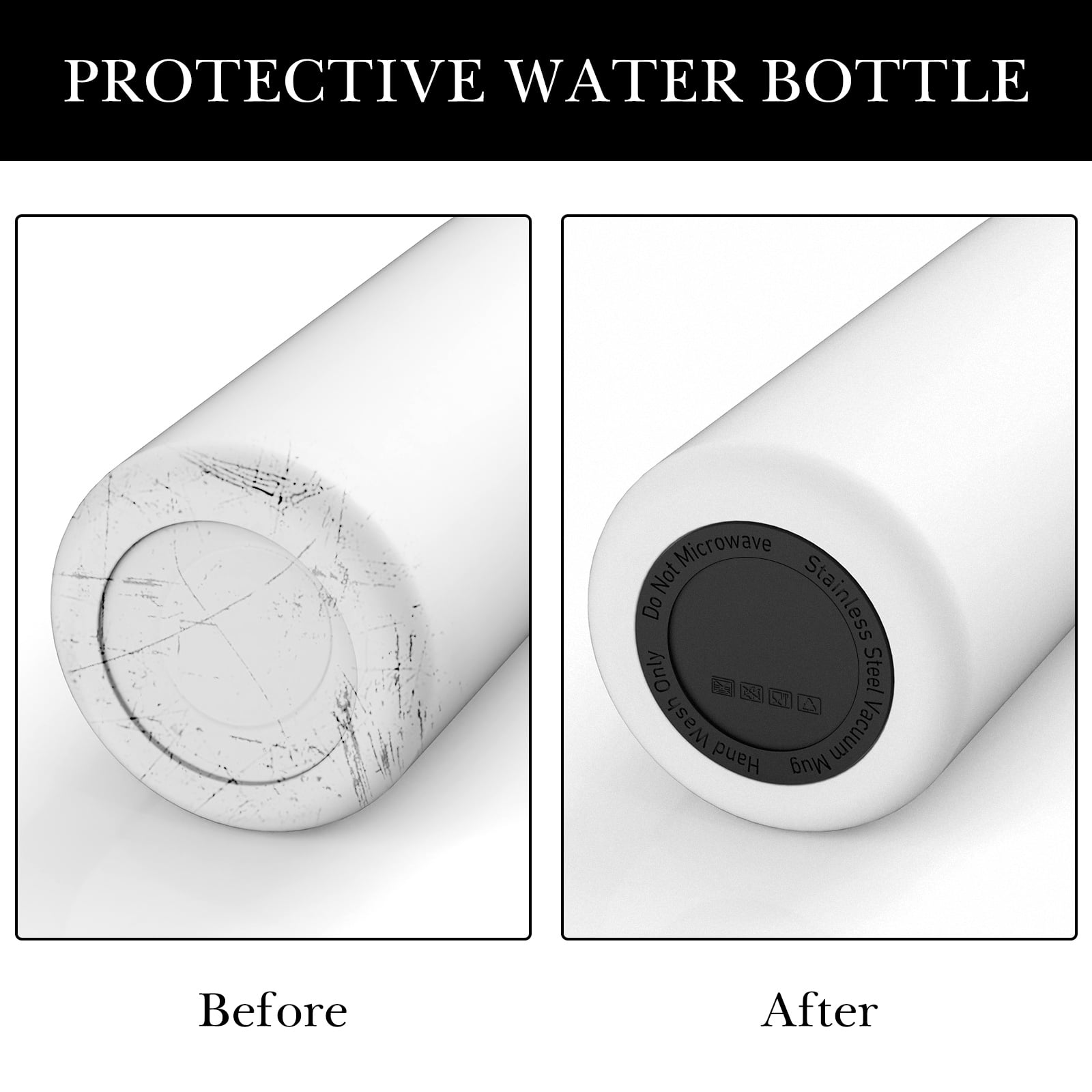 Linkidea 6 Pack Water Bottle Bottom Pad Compatible with CamelBak eddy+ Steel Bottle 20/25oz, Chute Mag Bottle, Silicone Anti-Slip Waterbottle Base Silencer Rubber Protector M391Y