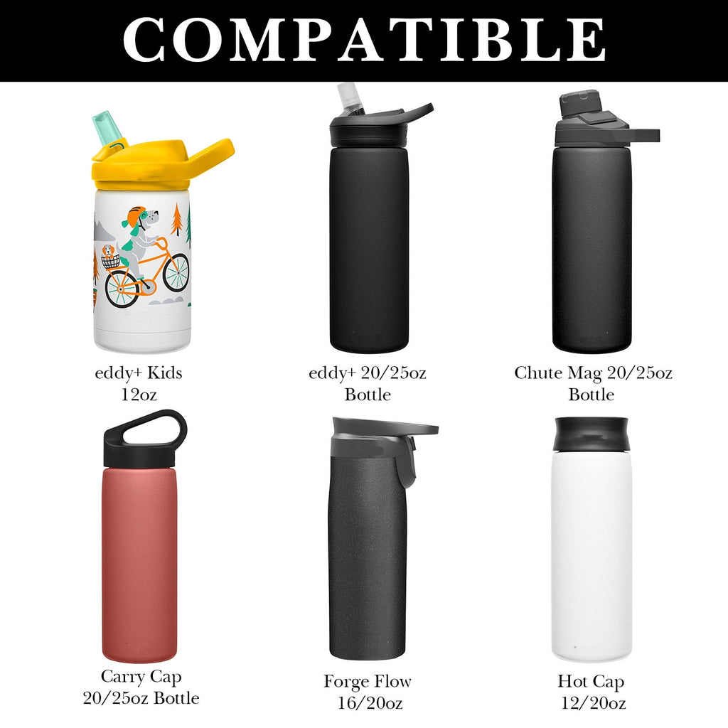 Linkidea 6 Pack Water Bottle Bottom Pad Compatible with CamelBak eddy+ Steel Bottle 20/25oz, Chute Mag Bottle, Silicone Anti-Slip Waterbottle Base Silencer Rubber Protector M391Y