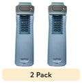 (2 pack) Contigo Clybourn Plastic FreeFlow Filter Water Bottle with AUTOSEAL Lid 24 oz., Dark Ice, with Replacable Filter M62Y