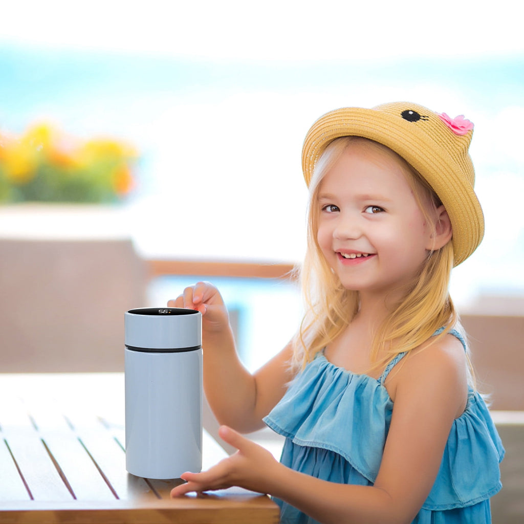 Stainless Steel Insulation Cup Cute Mini Portable Children Student Water Bottle Coffee Travel Mug LED Temperature Display Double Walled Vacuum Long Lasting Insulation M54H