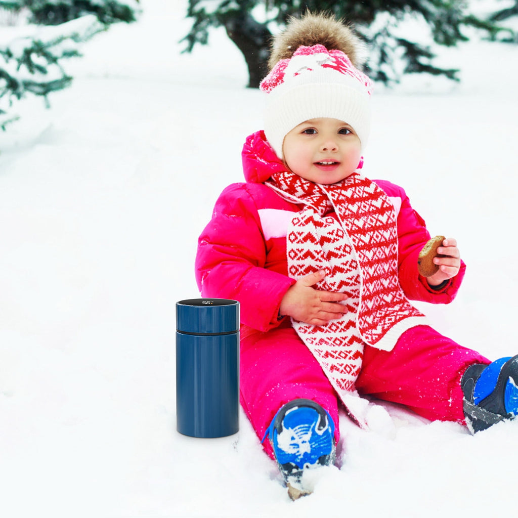 Stainless Steel Insulation Cup Cute Mini Portable Children Student Water Bottle Coffee Travel Mug LED Temperature Display Double Walled Vacuum Long Lasting Insulation M54H