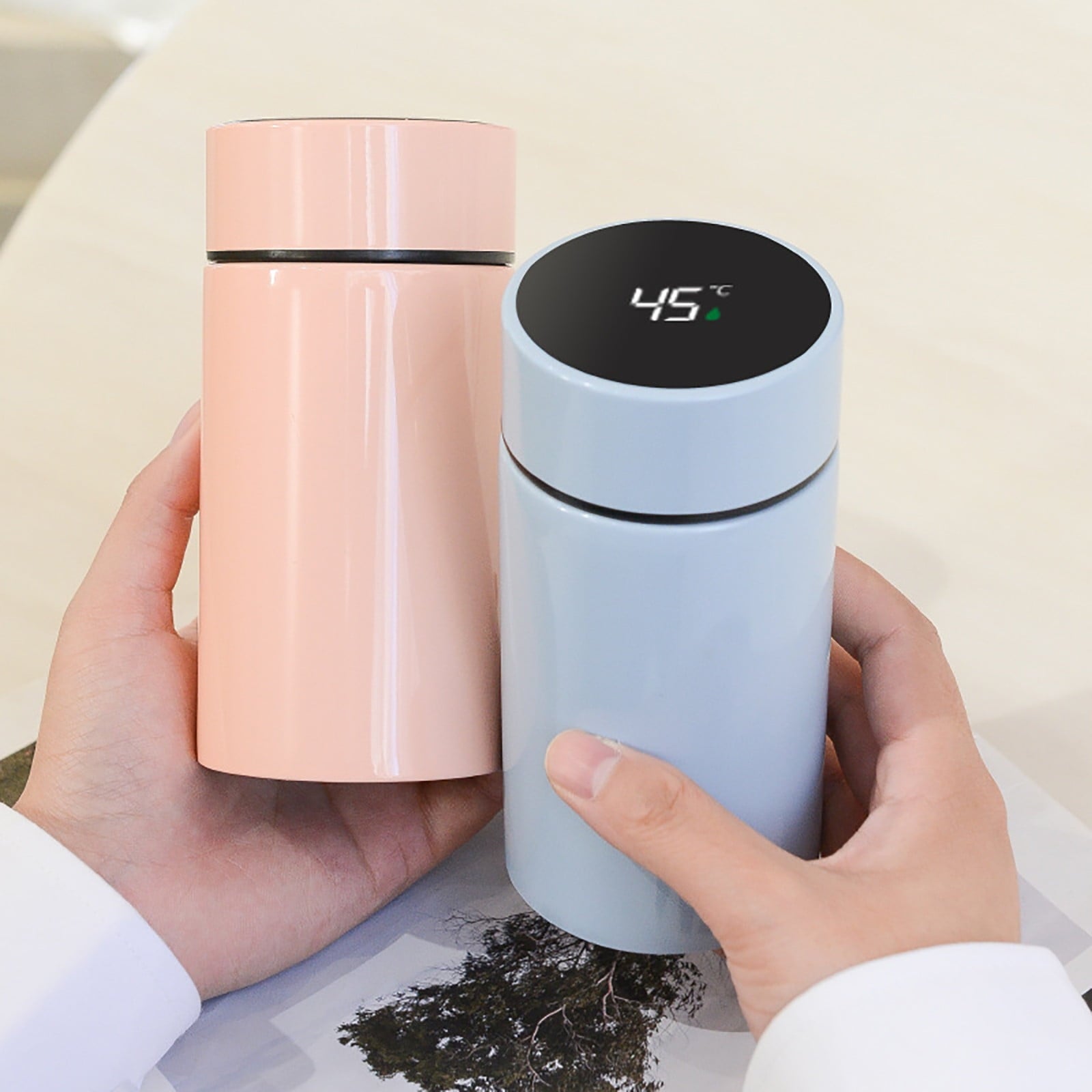 Stainless Steel Insulation Cup Cute Mini Portable Children Student Water Bottle Coffee Travel Mug LED Temperature Display Double Walled Vacuum Long Lasting Insulation M54H