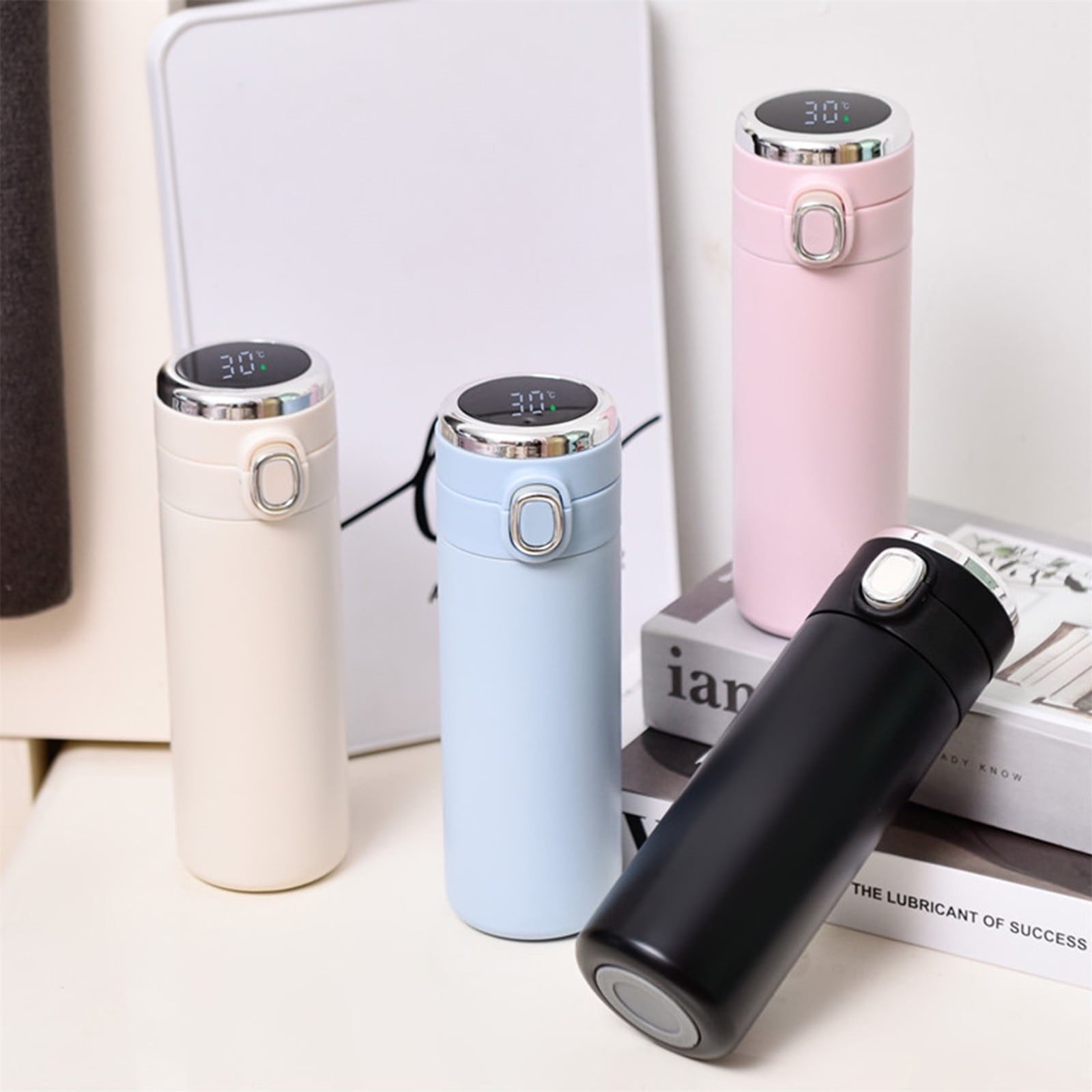 Stainless Steel Insulation Cup Cute Mini Portable Children Student Water Bottle Coffee Travel Mug LED Temperature Display Double Walled Vacuum Long Lasting Insulation M54H