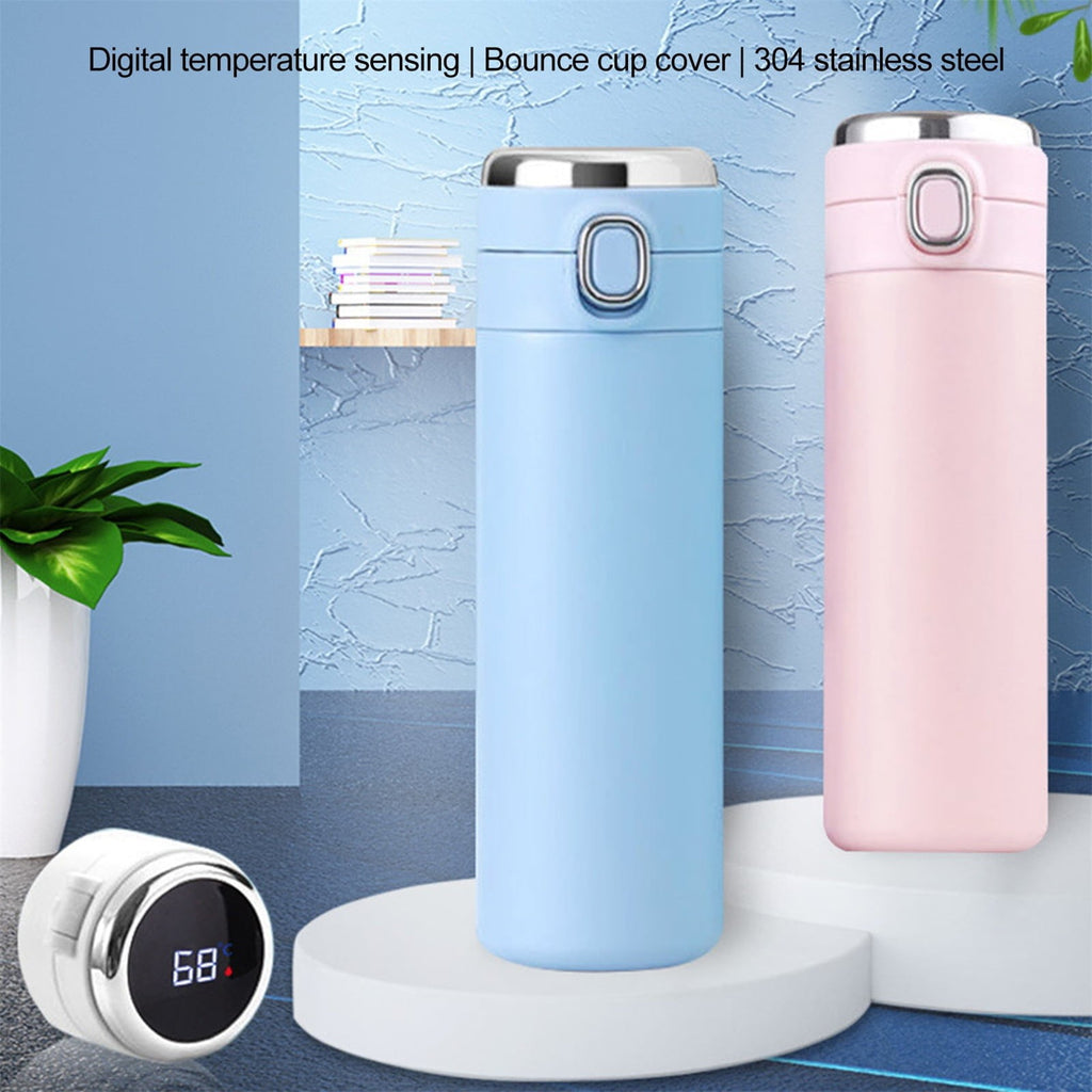 Stainless Steel Insulation Cup Cute Mini Portable Children Student Water Bottle Coffee Travel Mug LED Temperature Display Double Walled Vacuum Long Lasting Insulation M54H