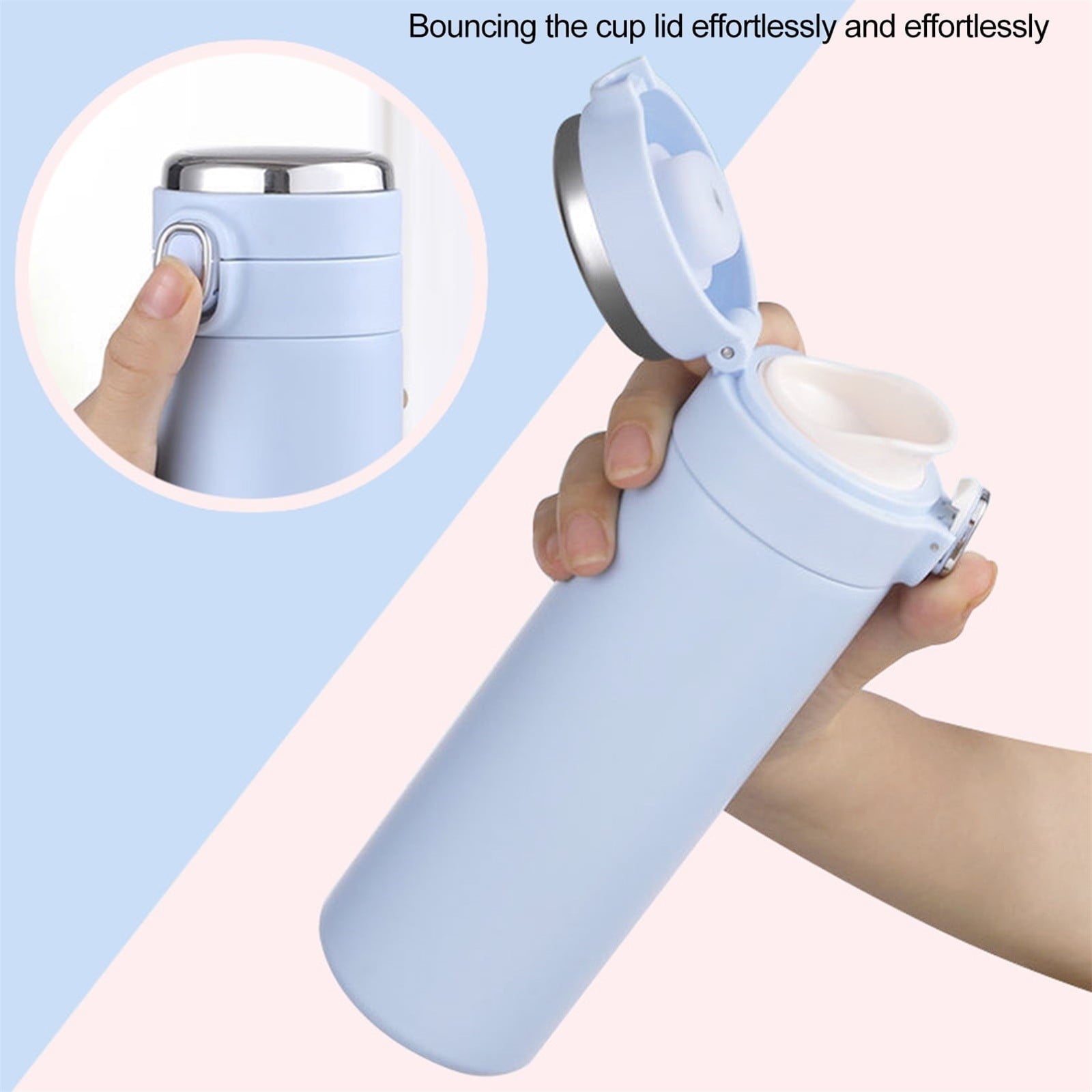 Stainless Steel Insulation Cup Cute Mini Portable Children Student Water Bottle Coffee Travel Mug LED Temperature Display Double Walled Vacuum Long Lasting Insulation M54H