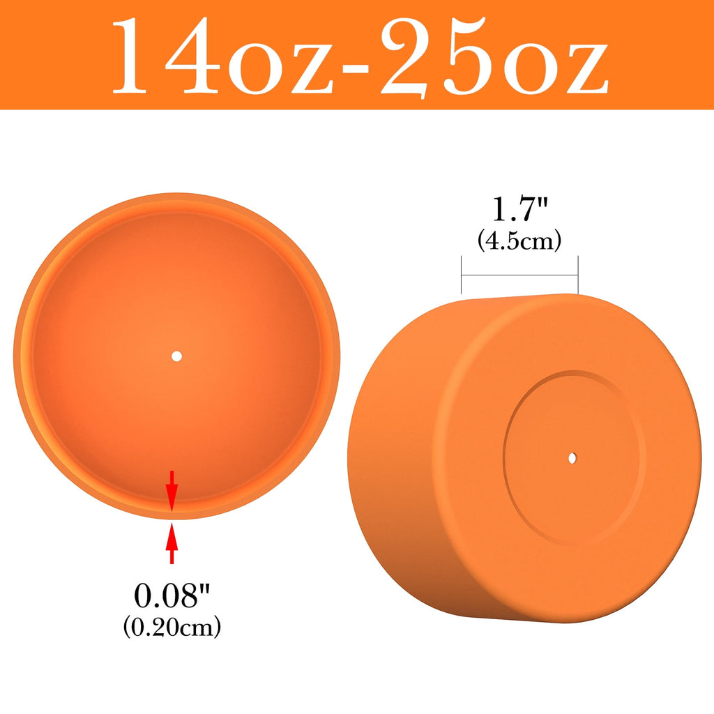 Linkidea 2 Pack Water Bottle Boot Compatible with CamelBak Eddy+20oz/25oz, Chute Mag 20oz/25oz, Carry Cap, Silicone Anti-Slip Bottle Bottom Bumper Protector (Orange) M387D