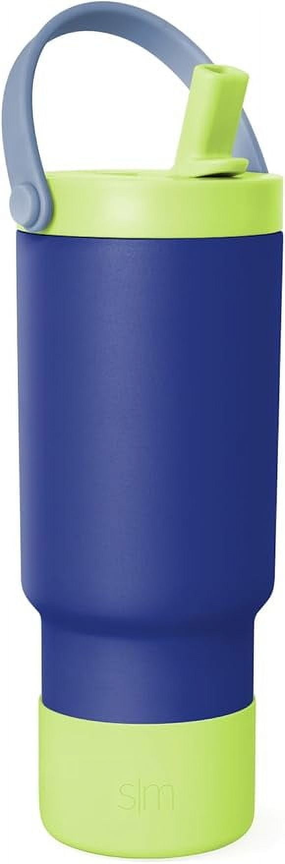 Simple Modern 24 fl oz Insulated Stainless Steel Trek Pivot Tumbler with Straw Lid and Top Handle|Seaside Blue M397V