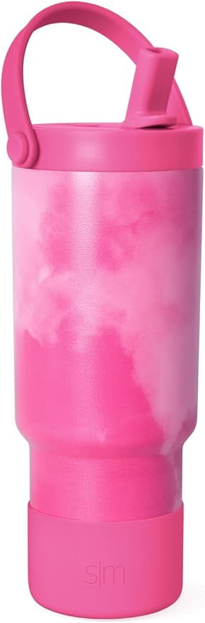 Simple Modern 24 fl oz Insulated Stainless Steel Trek Pivot Tumbler with Straw Lid and Top Handle|Seaside Blue M397V