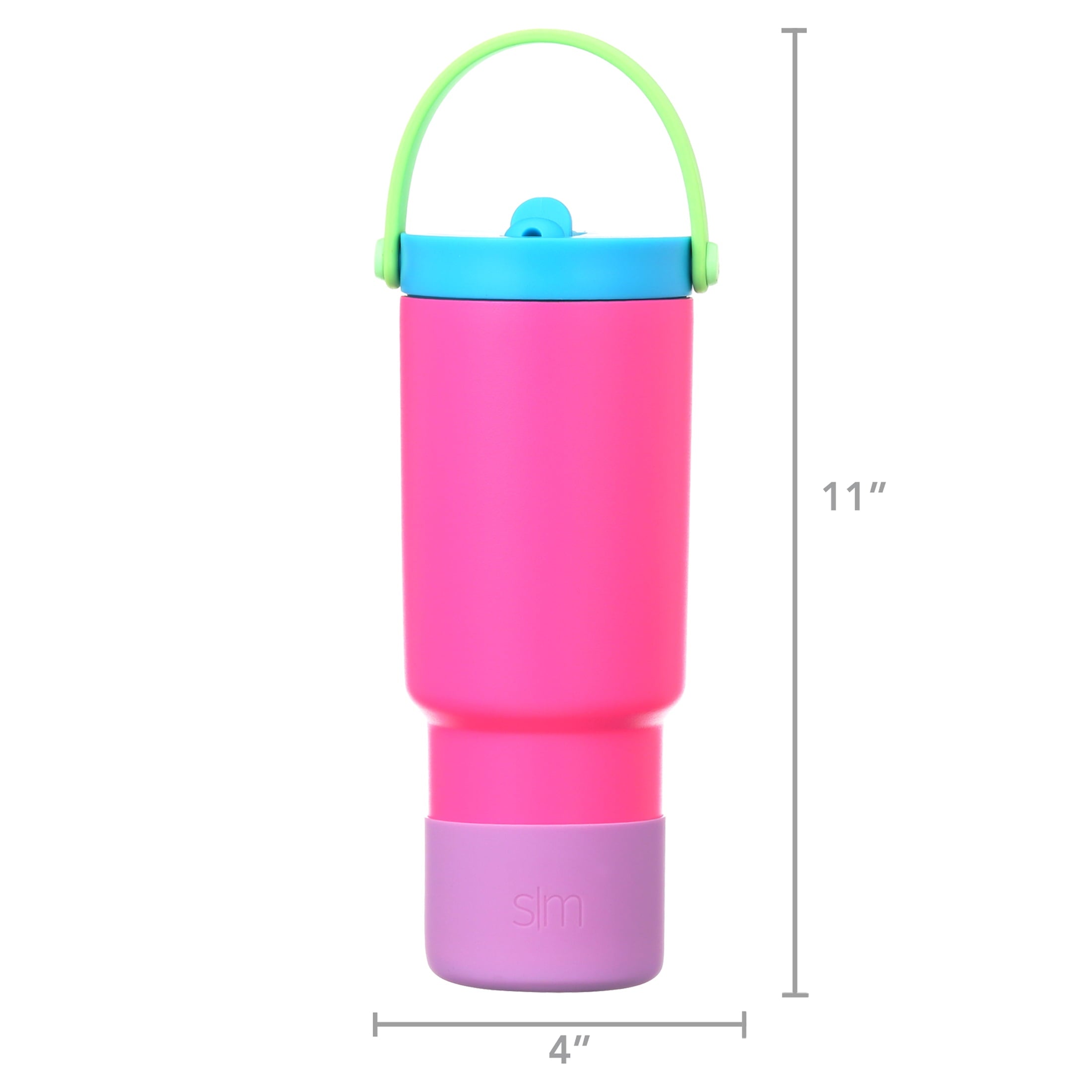 Simple Modern 24 fl oz Insulated Stainless Steel Trek Pivot Tumbler with Straw Lid and Top Handle|Seaside Blue M397V