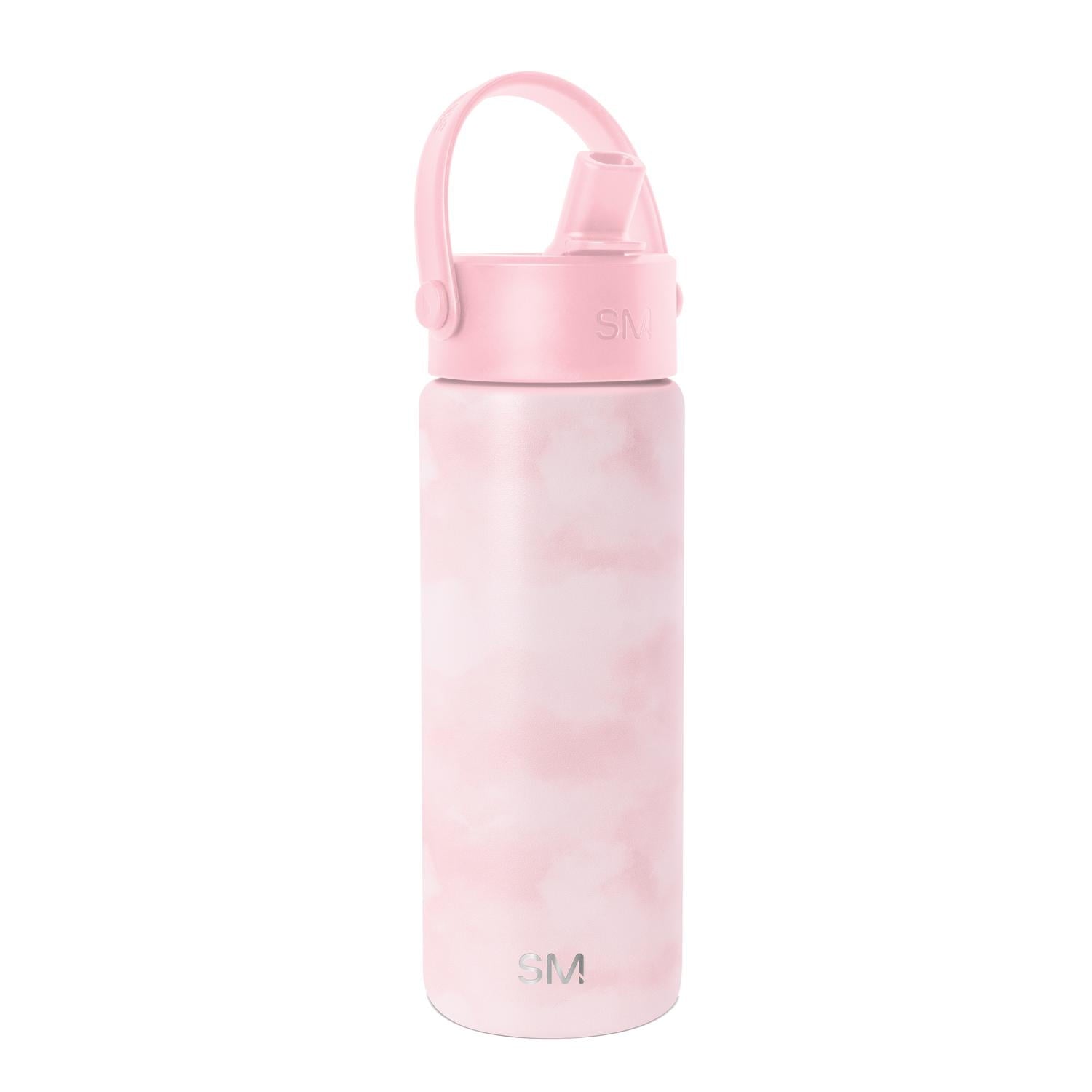 Simple Modern 18 fl oz Insulated Stainless Steel Summit Wide Mouth Water Bottle with Handle and Straw Lid|Black and White Checkmate M398U